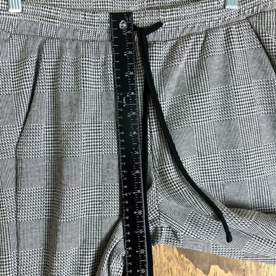 Zara Zara Basic Womens Pants Black White Plaid Pull On Drawstring Pockets Small Size 28" / US 6 / IT 42 - 6 Thumbnail