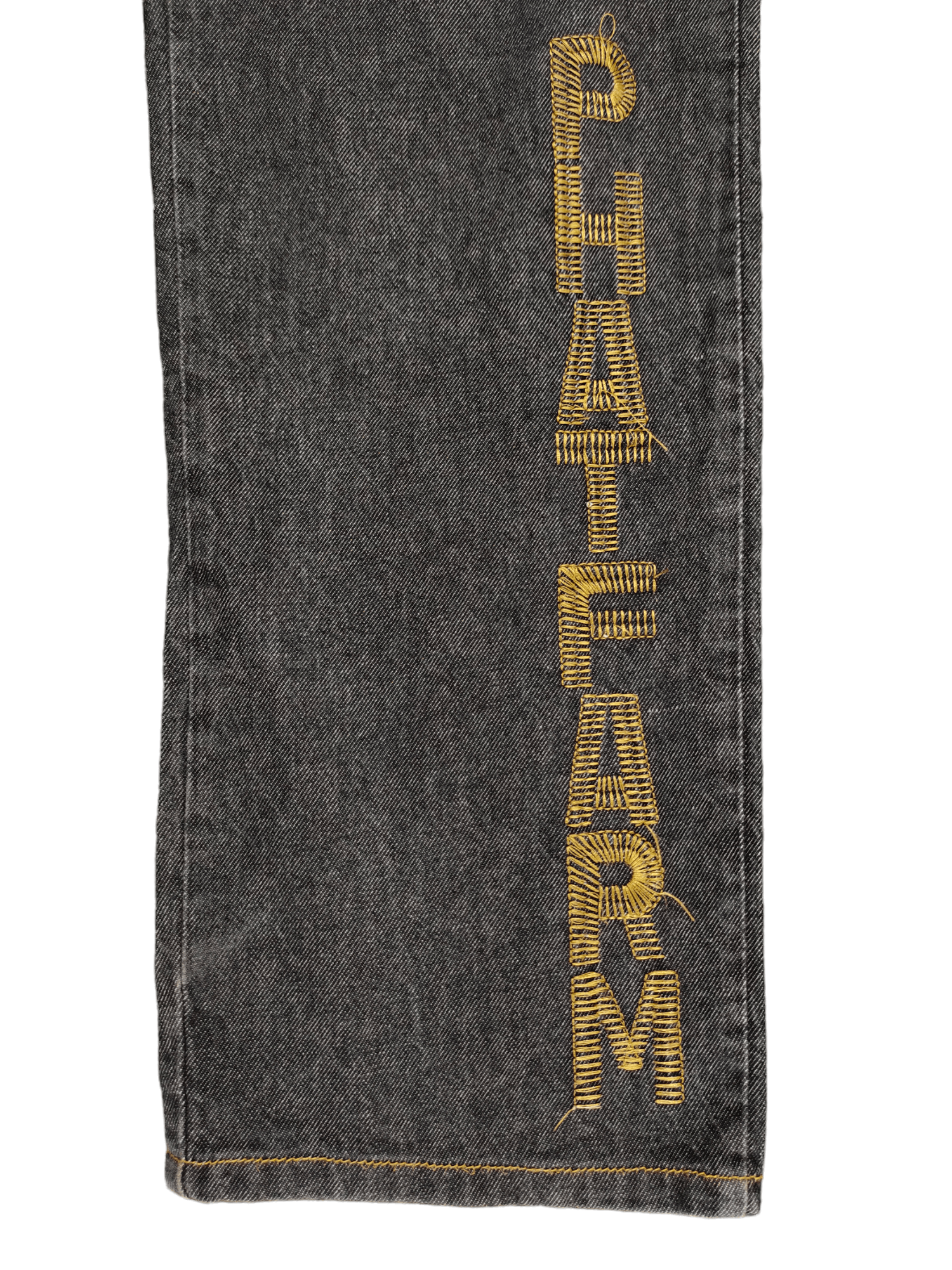 Phat Farm Baggy Jeans Phat Farm Embroidered Spell Out Denim Wide Leg Size US 30 / EU 46 - 7 Thumbnail