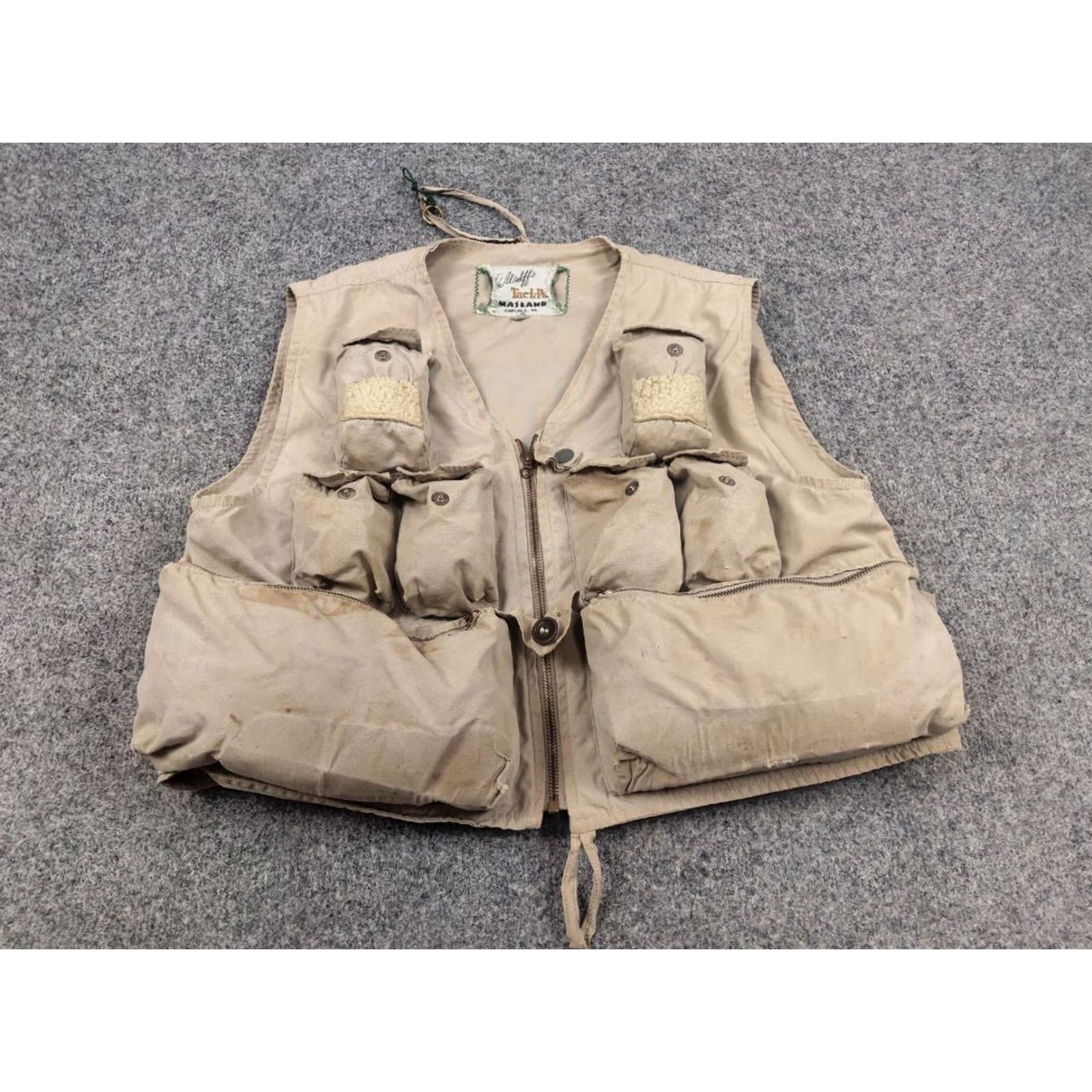 Vintage VINTAGE Masland Tac-L-Pac Fly Hunting Fishing Pockets Vest Shirt Beige 1940s M Gentlemen Outdoors Mens Size US M / EU 48-50 / 2 - 6 Thumbnail