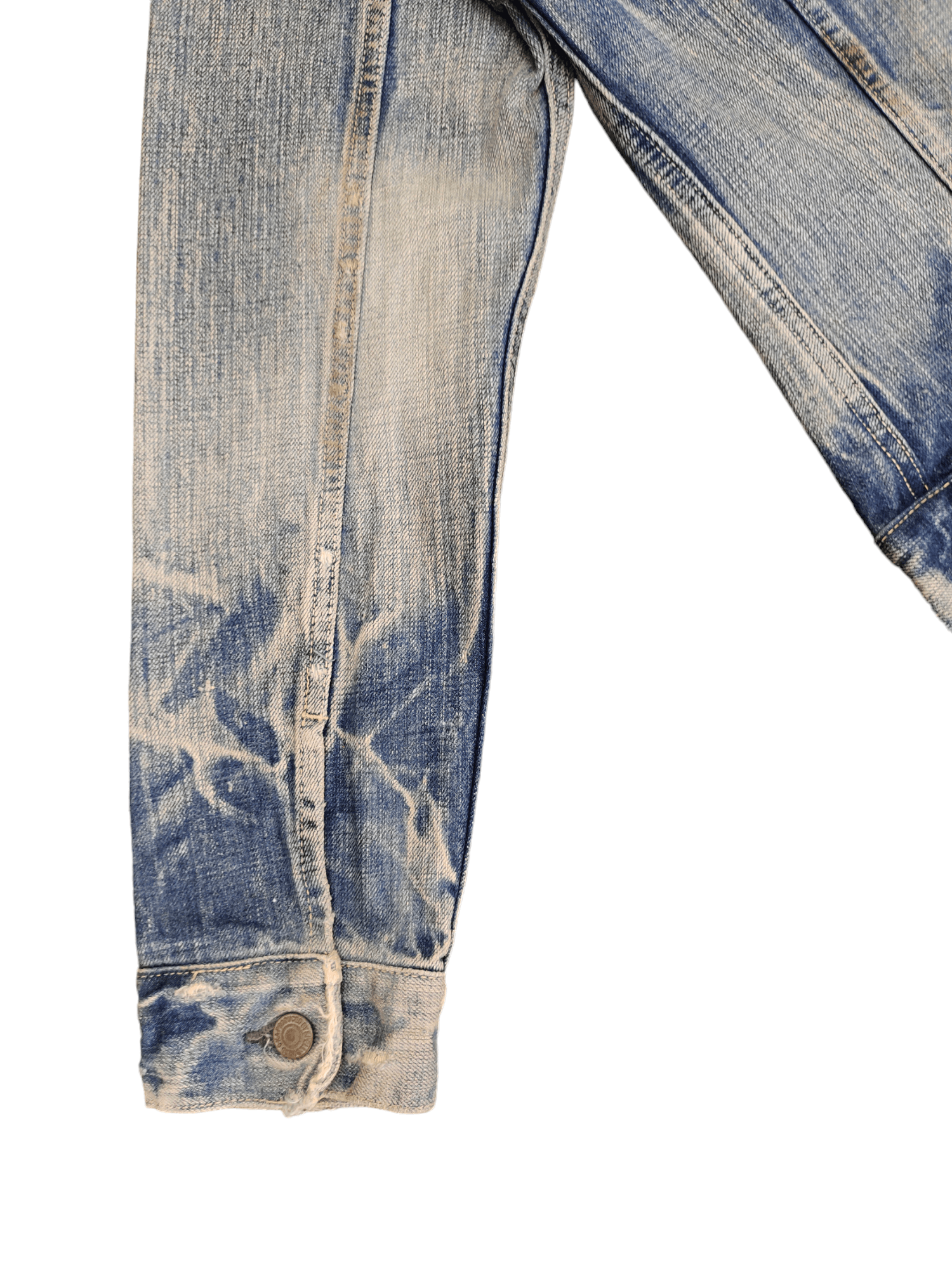 Number (N)ine × Undercover 1990s Spellbound Clawmark Distress Faded Denim Jacket Size US S / EU 44-46 / 1 - 15 Thumbnail