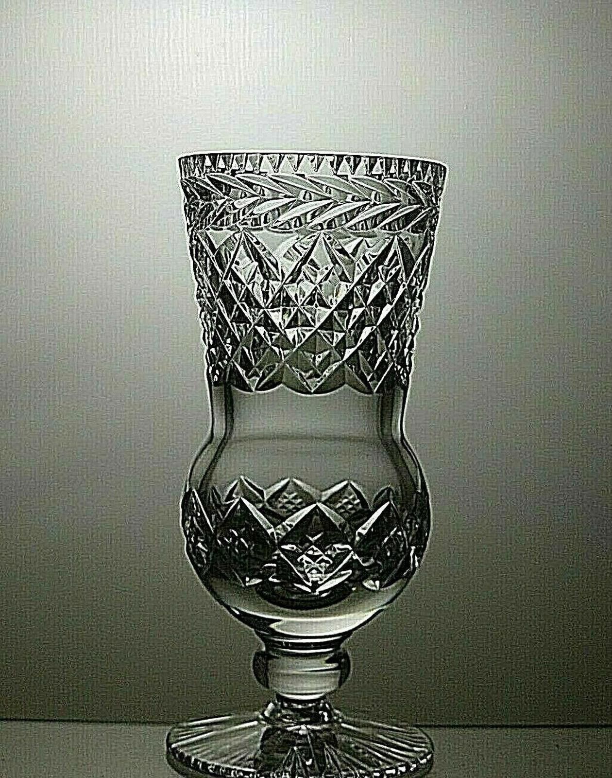 The Unbranded Brand Sterling Cut Glass Lead Crystal Set Of 2 Vases 6 1/2" Size ONE SIZE - 5 Thumbnail