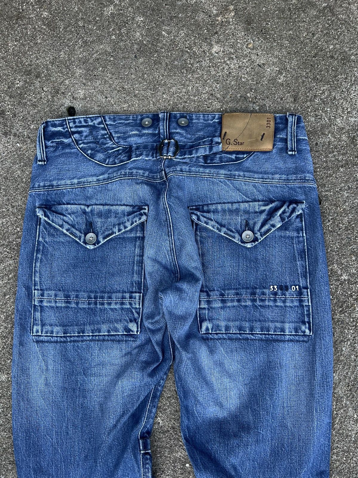 Balmain Vintage G Star Balmain Style Buckle Back Denim Jeans Size US 32 / EU 48 - 3 Thumbnail