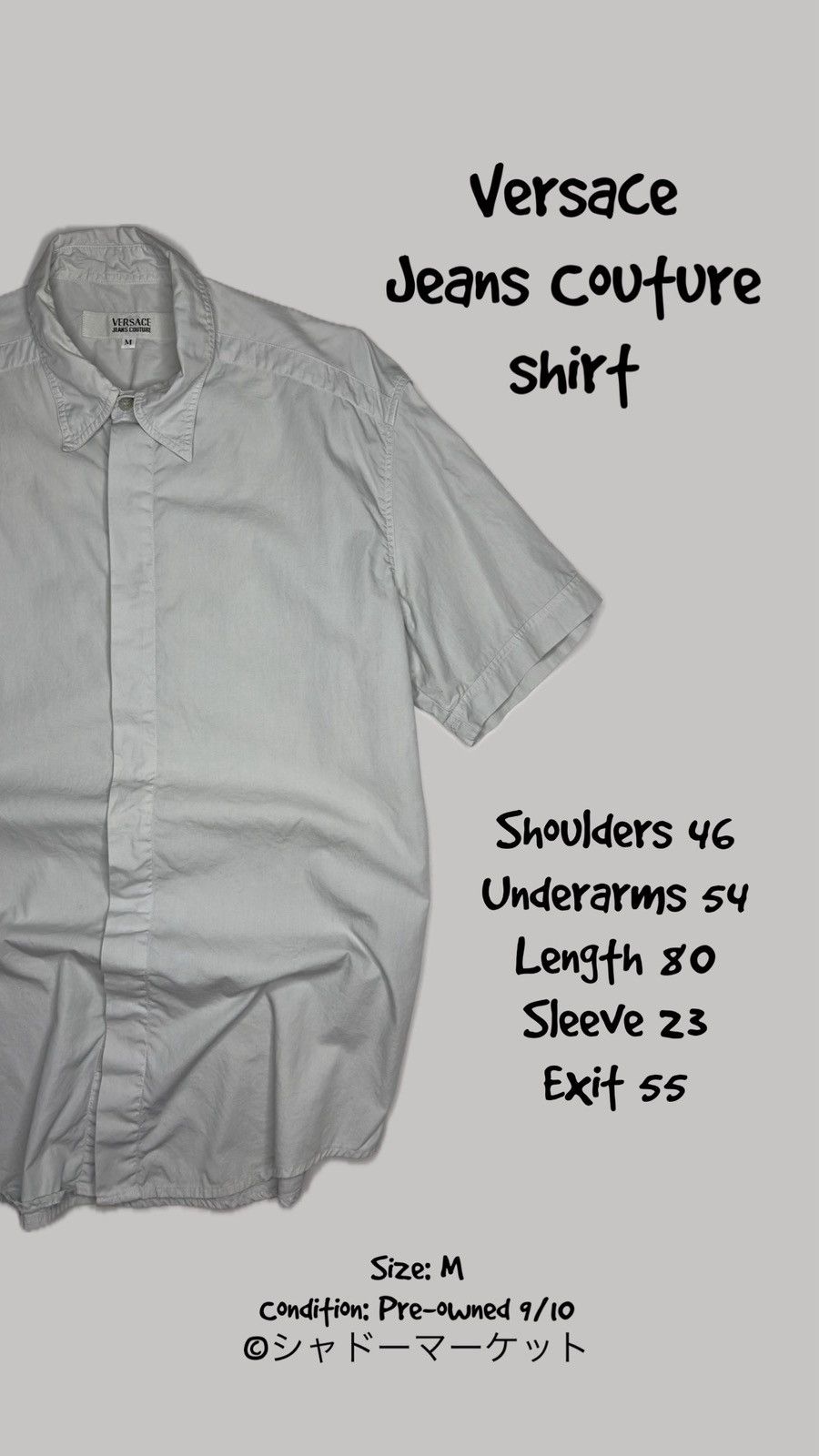 Versace Jeans Couture Versace Jeans Couture Short Sleeve Shirt – Grey M Size US M / EU 48-50 / 2 - 1 Thumbnail