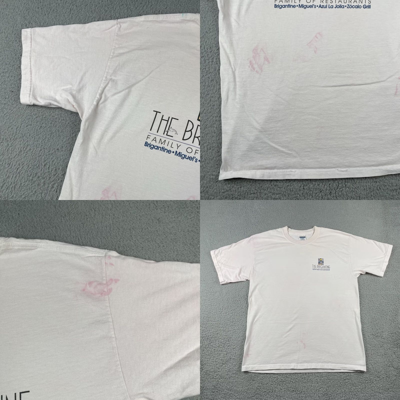 Gildan VINTAGE Gildan T-Shirt Brigantine California 90s Mens Large Pink Tee Shirt Crew Neck Regular Fit Size US L / EU 52-54 / 3 - 8 Thumbnail