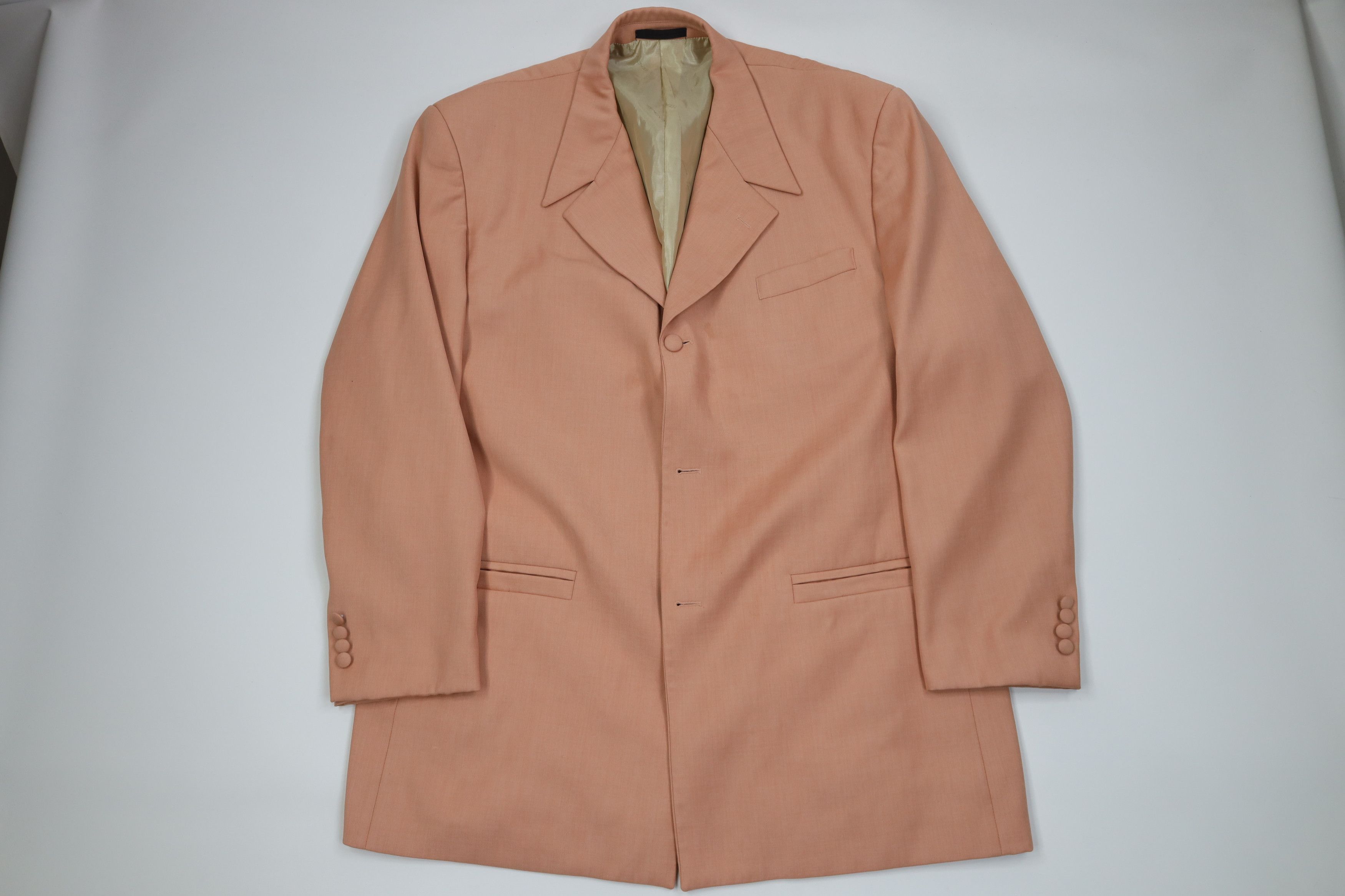 Vintage Vintage 90s Streetwear 2 Piece Rayon Gabardine Suit Size 46R - 2 Thumbnail