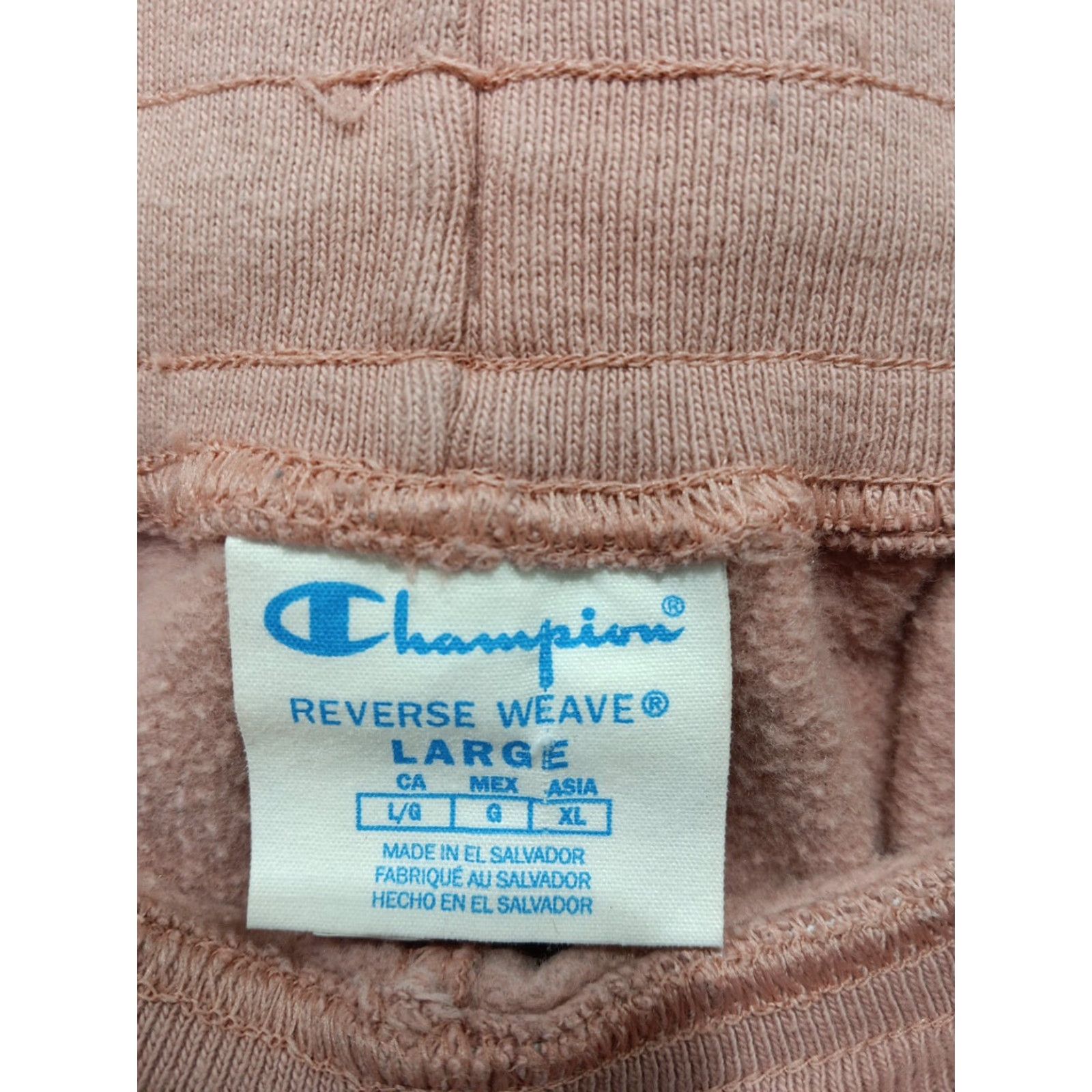 Champion VTG Champion Jogger Wms Large Pink High Waist Reverse Weave Sweatpants 90s Y2K Athleisure Logo Womens Size 36" / US 14 / IT 50 - 6 Thumbnail