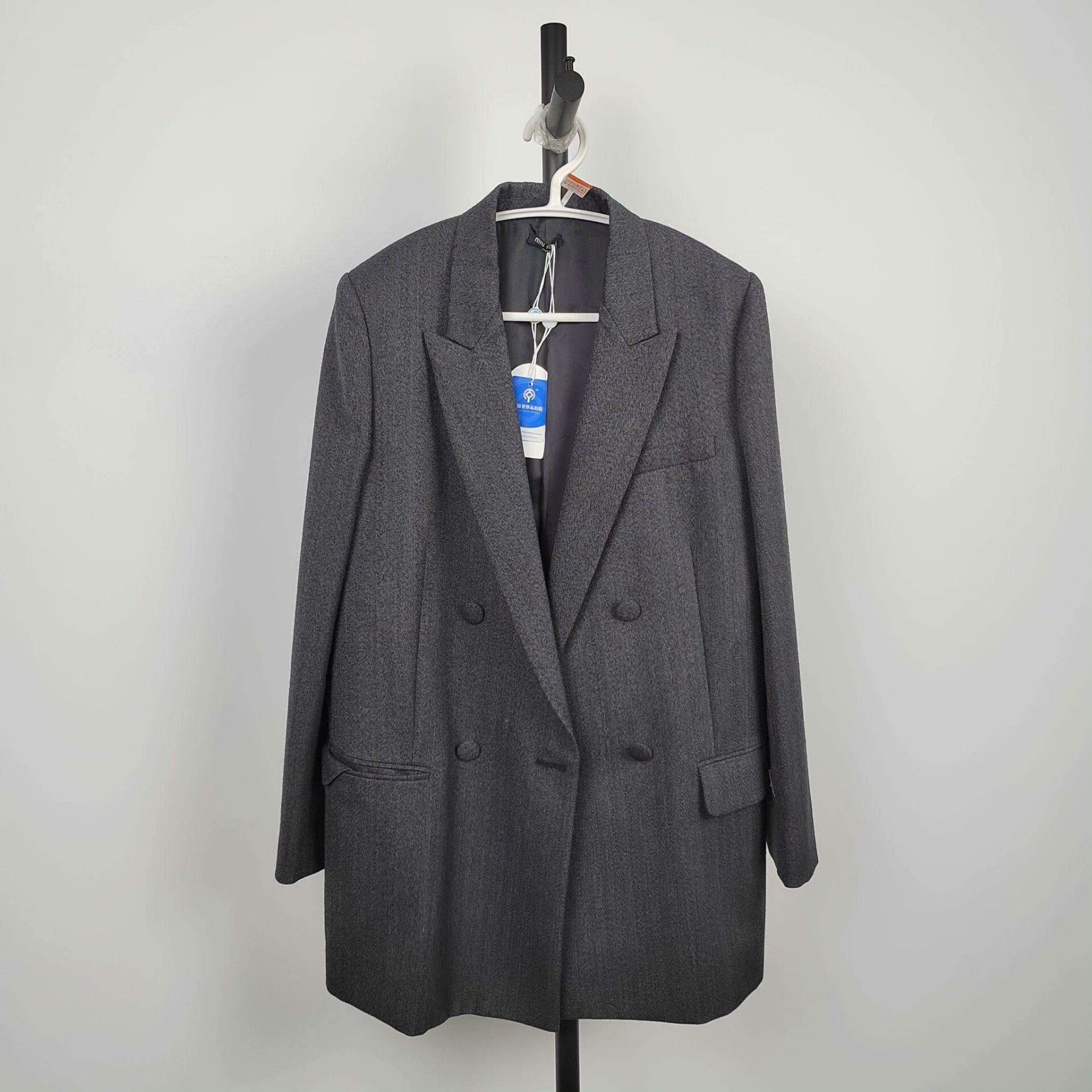 Miu Miu Miu Miu Women's Gray Blazer Size 38 Size S / US 4 / IT 40 - 1 Thumbnail