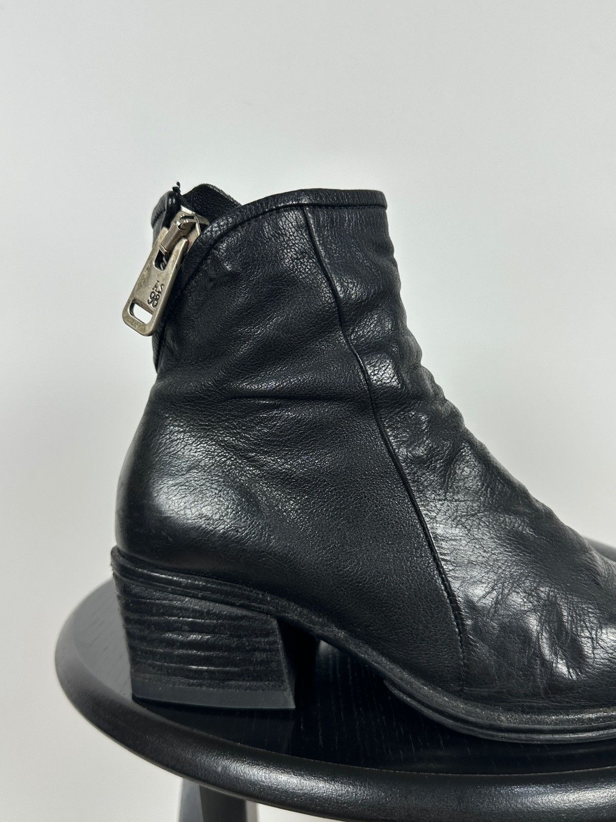 A.S.98 A.S.98 Black Leather Zipper Ankle Boots Size US 7 / IT 37 - 15 Thumbnail
