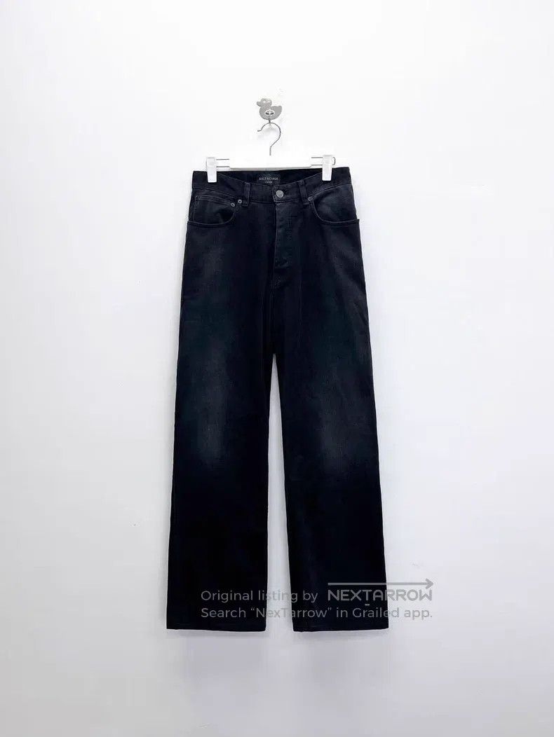 Balenciaga Balenciaga size XXS Distressed Black Baggy Stamped Letteri Size US 27 - 1 Thumbnail