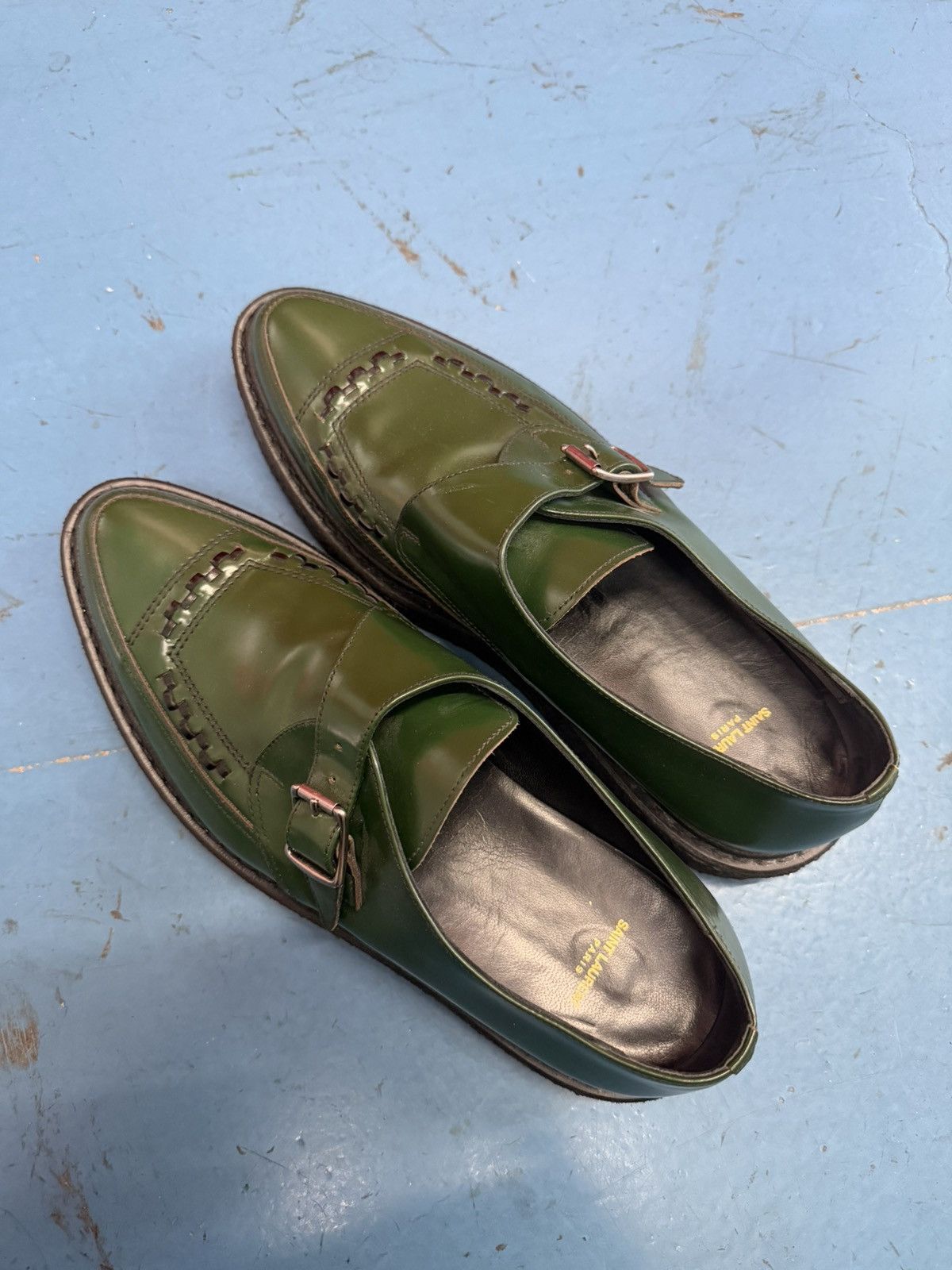 Saint Laurent Paris SAINT LAURENT GREEN CREEPER Size US 12 / EU 45 - 3 Thumbnail