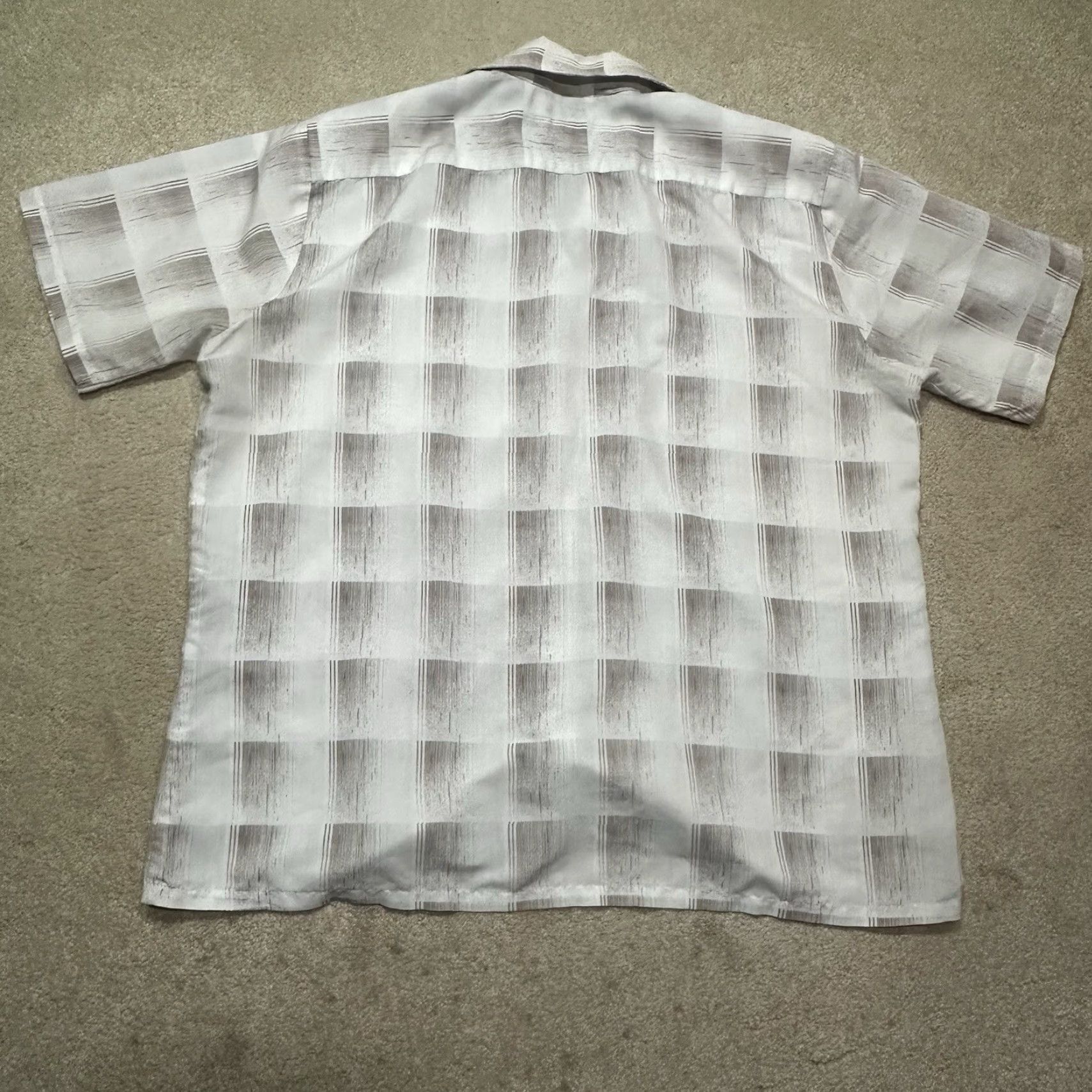Vintage VINTAGE Spire Button Up Shirt Mens XL Beige Geometric 70s Size US XL / EU 56 / 4 - 3 Thumbnail