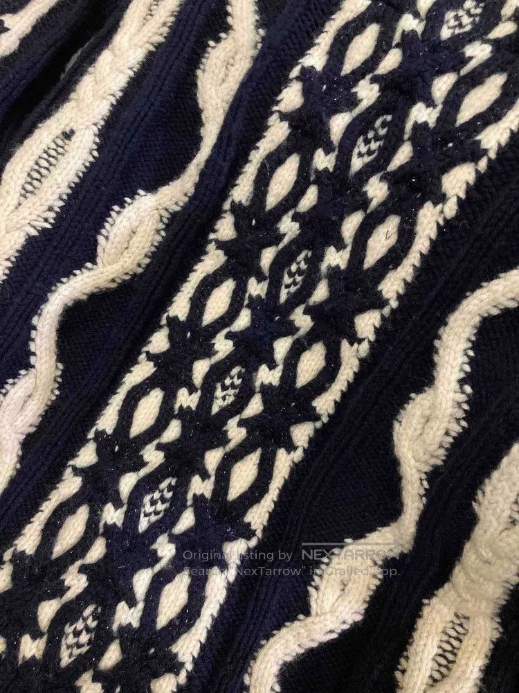 Chanel Chanel Blue and white glitter knitted sweater Size XXS / US 00 / IT 34 - 4 Thumbnail