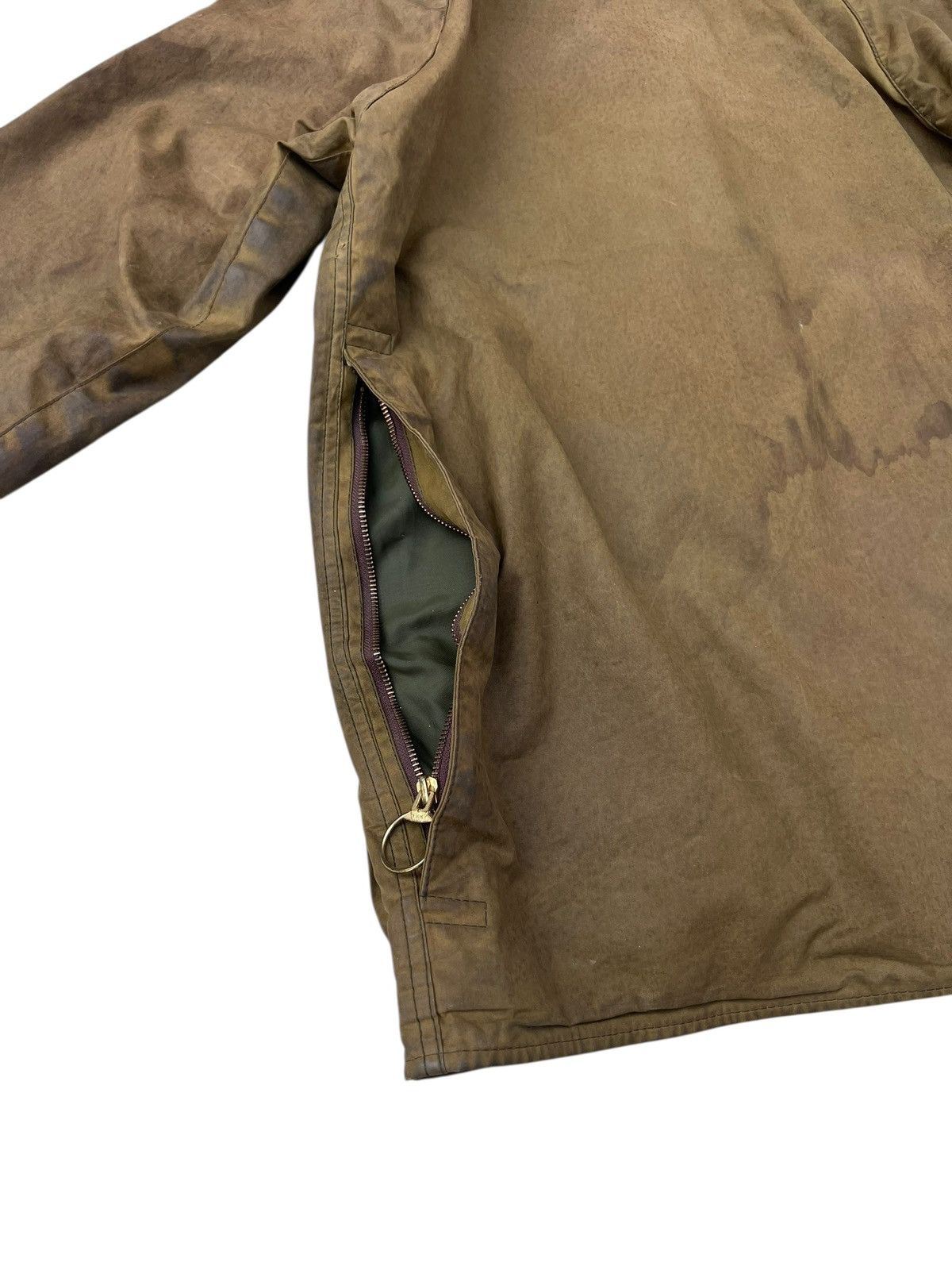 Barbour Trashed Vintage Barbour Beaufort Distressed Waxed Jacket Size US S / EU 44-46 / 1 - 21 Thumbnail