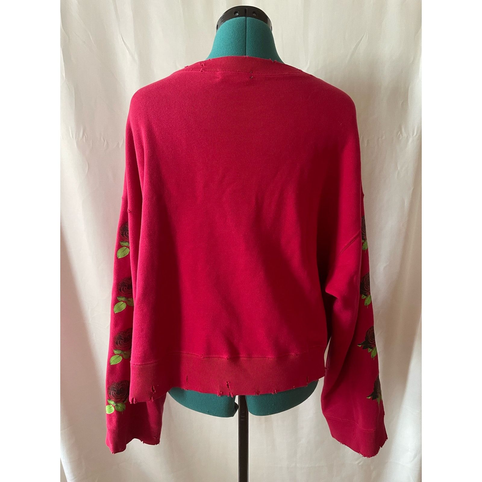 Undercover FW17 Undercover Utopie Queen Bee Rose Crop Sweatshirt JP 1 Size S / US 4 / IT 40 - 2 Thumbnail