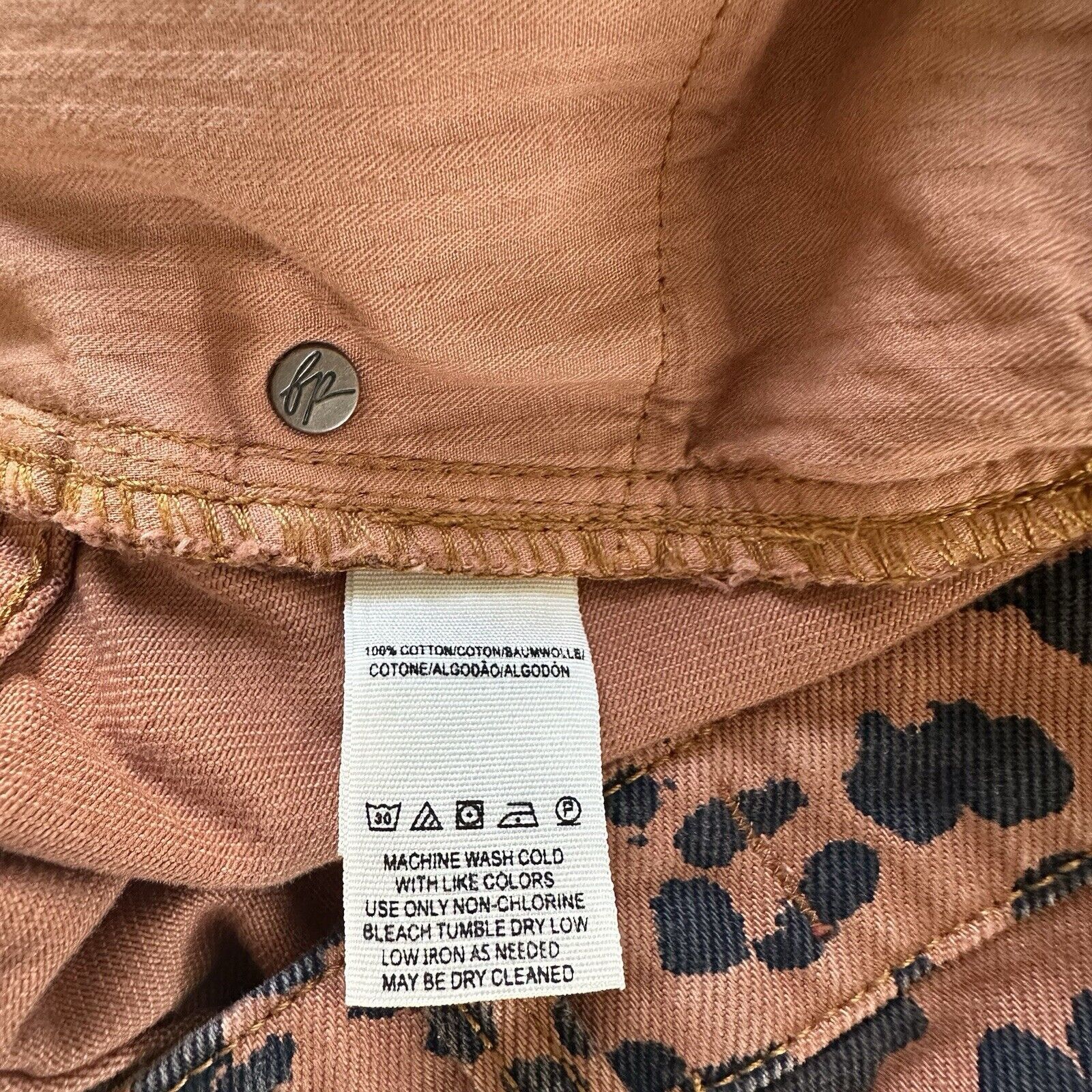 Free People Free People We The Free Leopard Denim Mini Skirt Size 28 Size 28" / US 6 / IT 42 - 10 Thumbnail