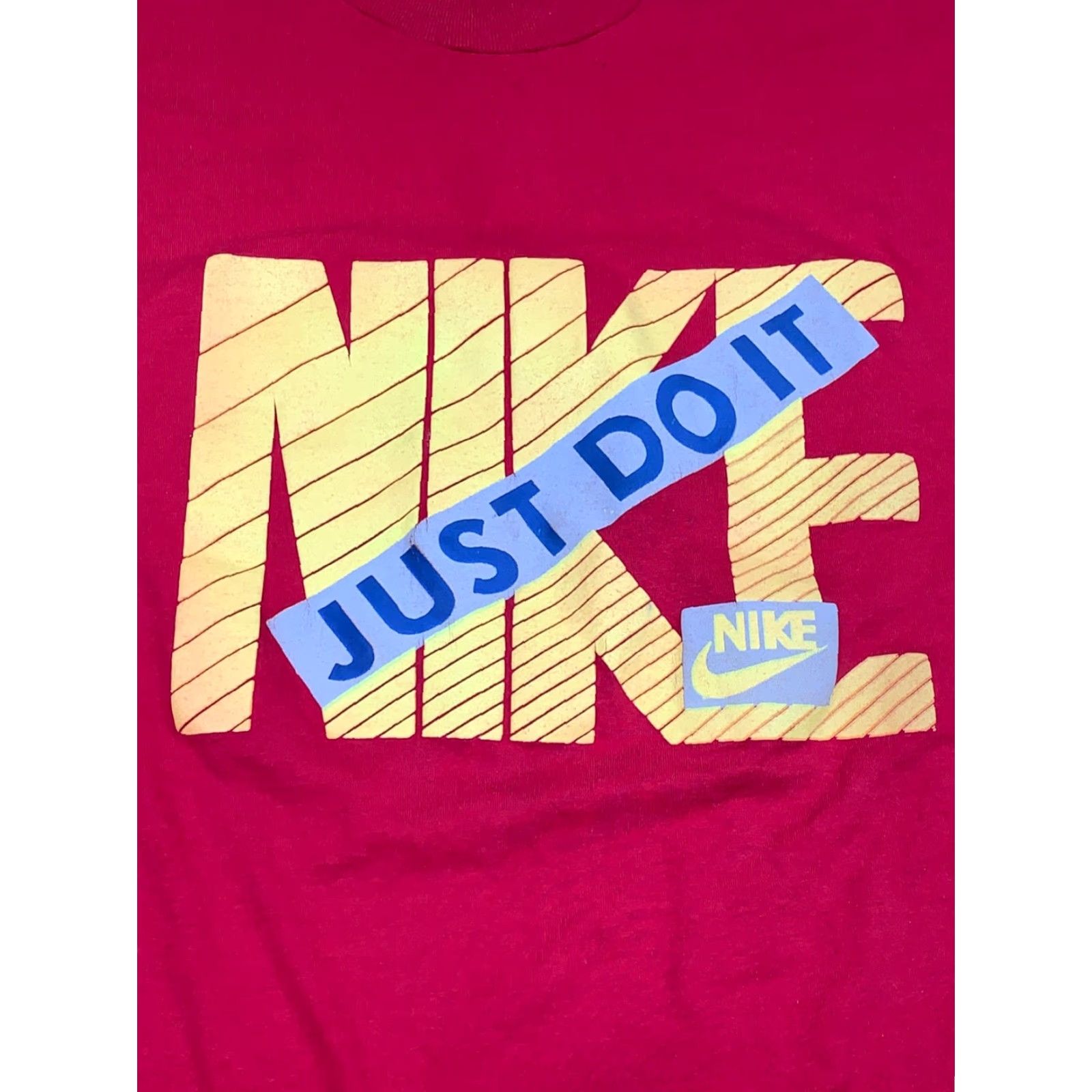 Nike VINTAGE Nike Just Do It Shirt Mens XL Red 90s USA T-Shirt Mens XL Red 90s USA Size US XL / EU 56 / 4 - 3 Thumbnail