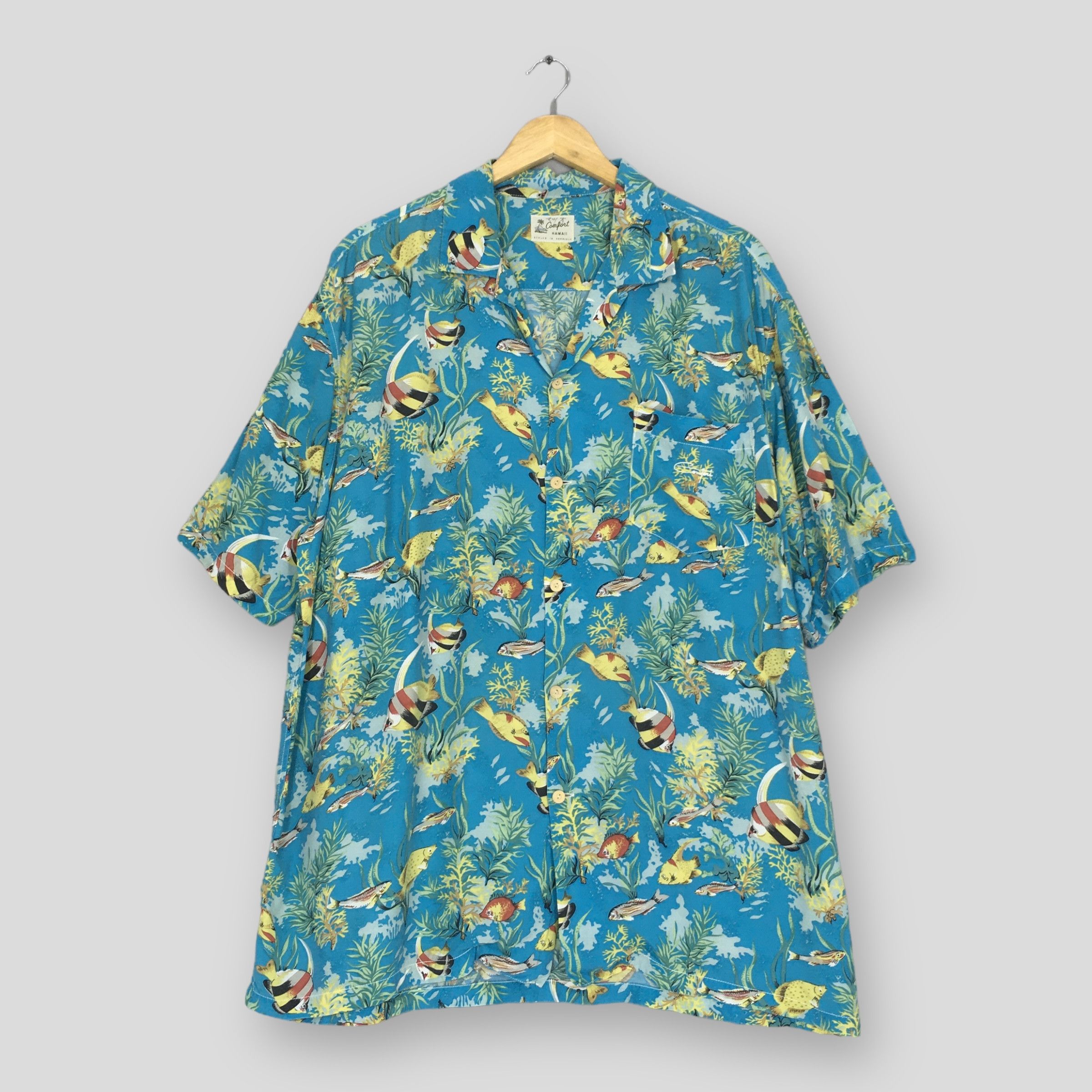 Sun Surf Vintage Aloha Hawaiian Japanese Fish Rayon Shirt XLarge Size US XL / EU 56 / 4 - 1 Thumbnail