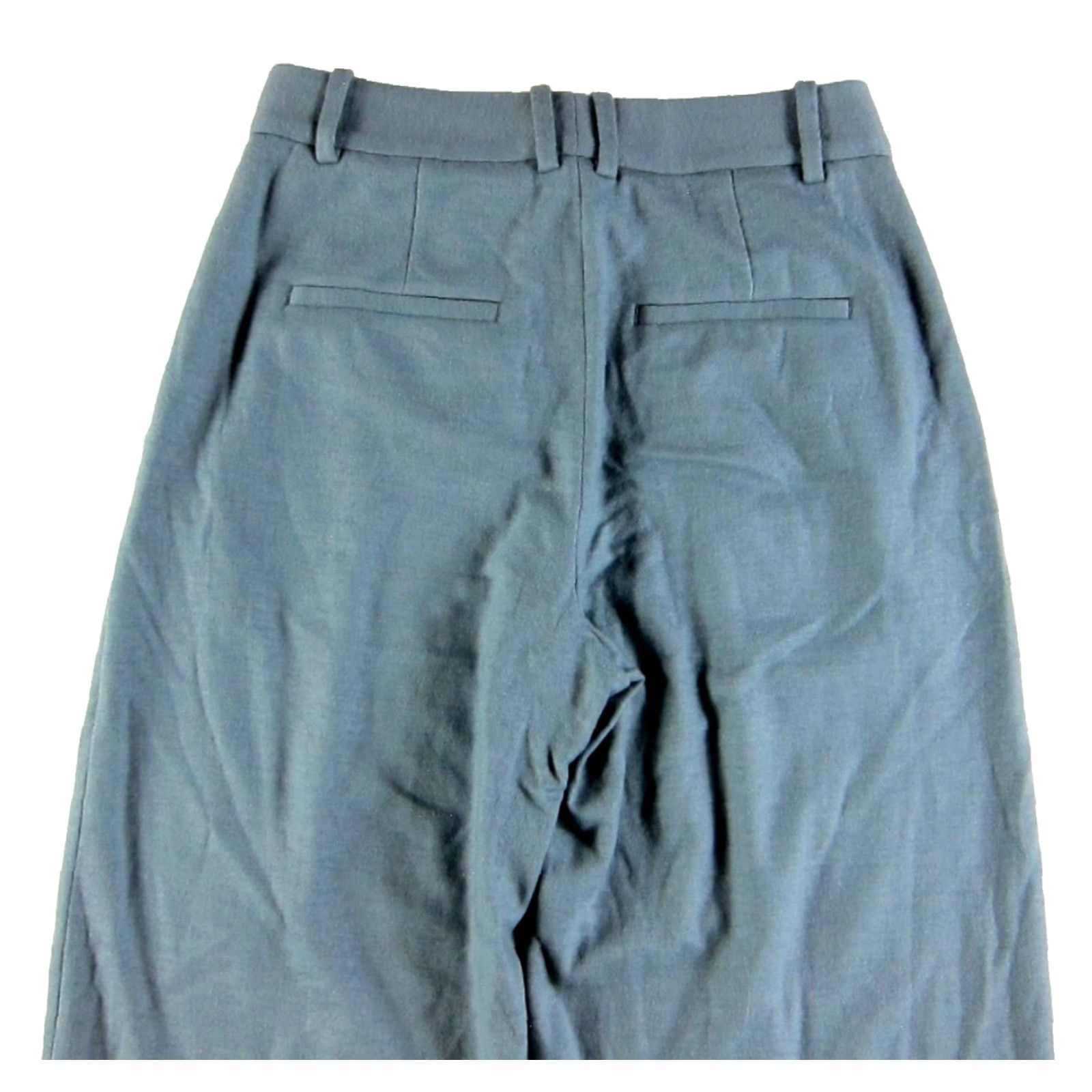 Vince VINTAGE NWT VINCE Blue Wool Pleated High Rise Waist Wide Leg Pocket Pant Size 2 Size 26" / US 2 / IT 38 - 6 Thumbnail