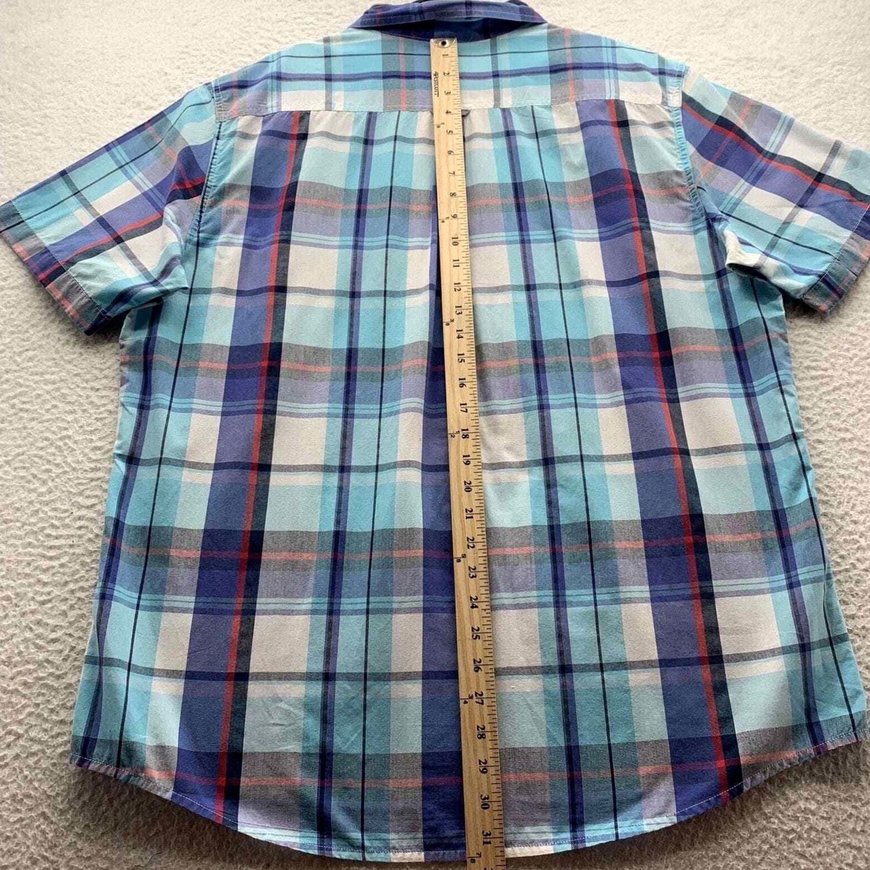 Chaps Keywords: "Chaps," "Shirt," "Easy Care," "Mens," "XL," "Blue," "White Plaid," "Casual," "Comfort," "Dad," "Preppy" - all highly relevant to the item Size US XL / EU 56 / 4 - 7 Thumbnail