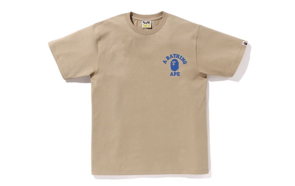 image of Bape Liquid Camo College Ats Tee in Beige, Men's (Size Small)