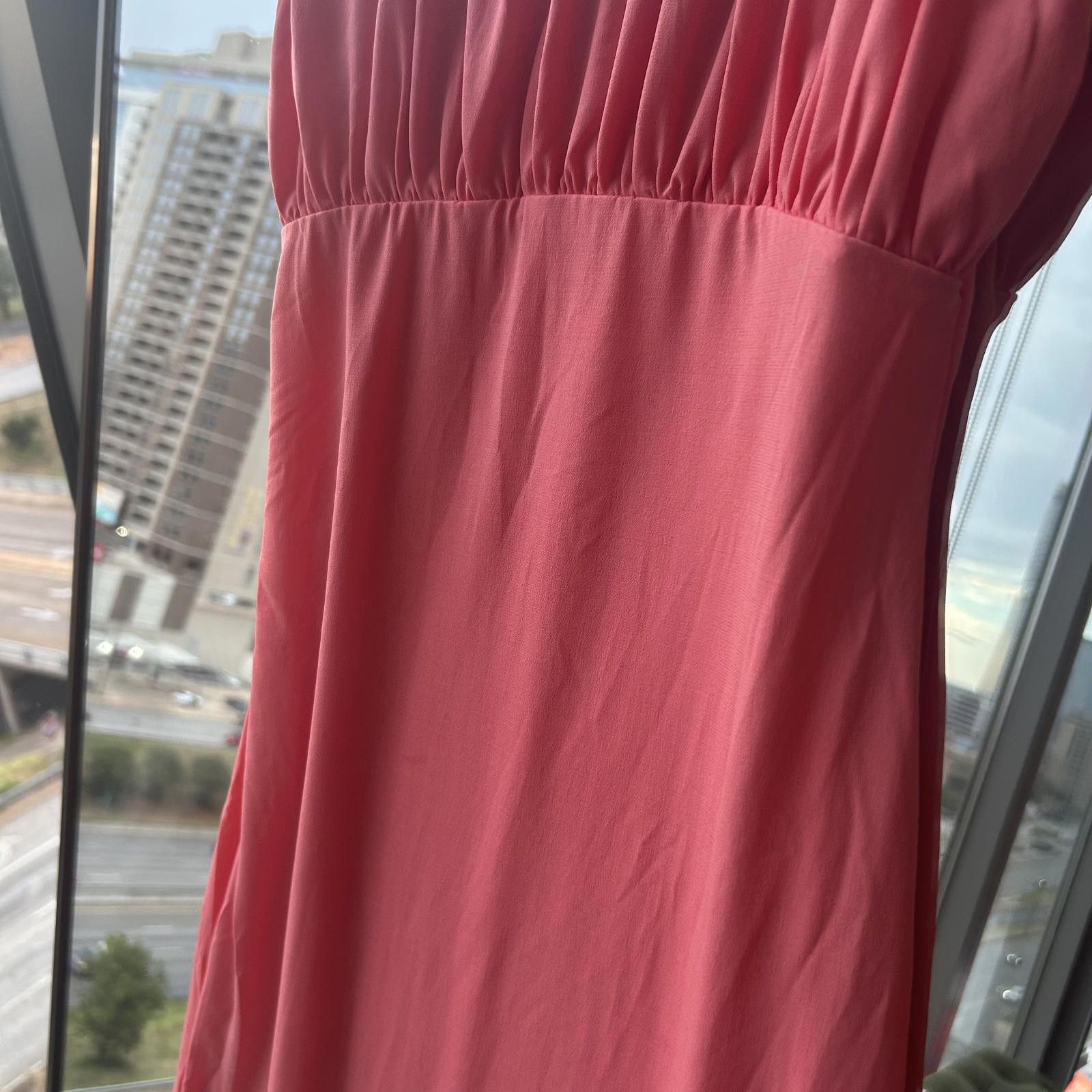 Designer Vero Moda Coral Pink Y2K Dress, Size S Size S / US 4 / IT 40 - 2 Thumbnail