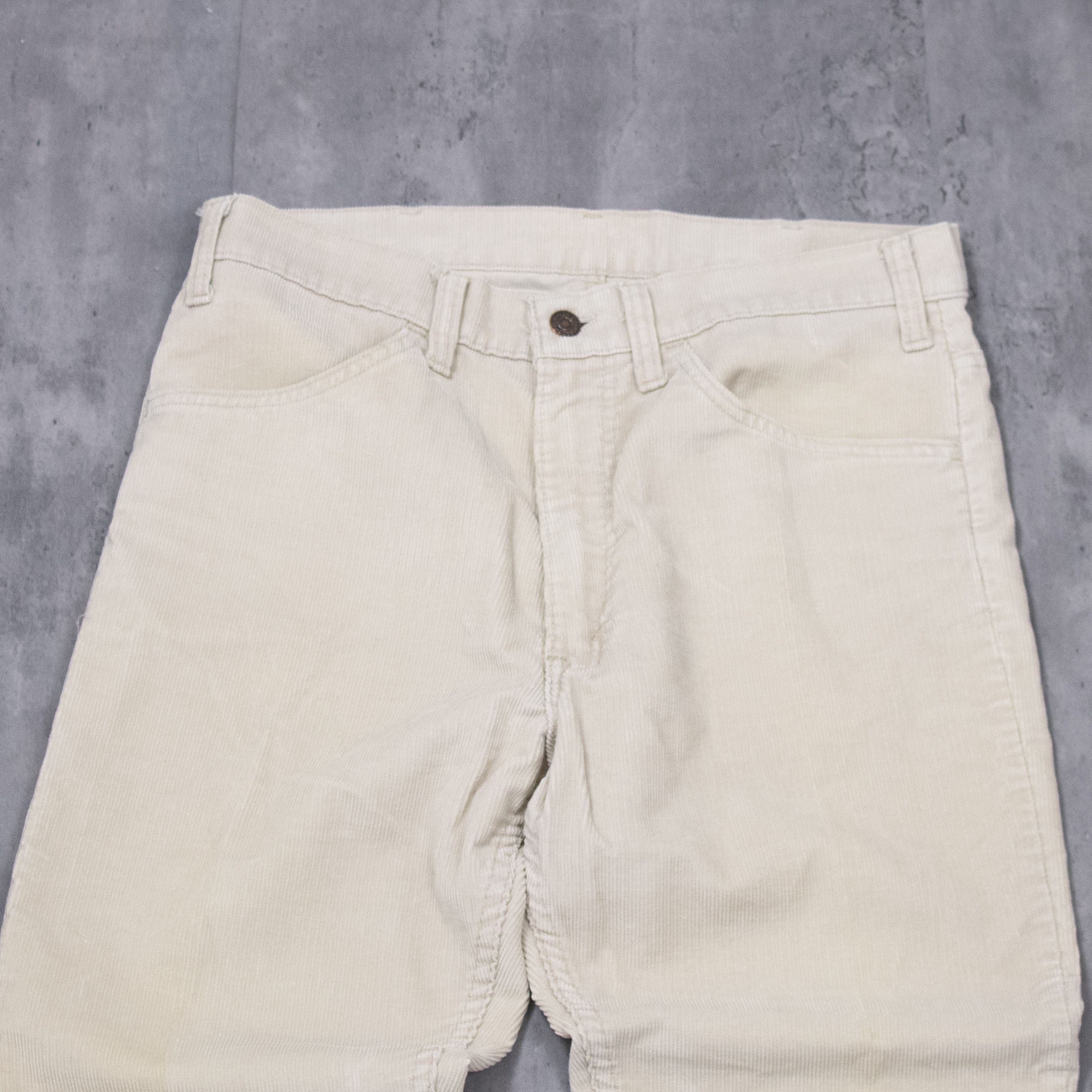 Levi's Vintage Clothing Vintage 70s Levi's Talon Corduroy Beige Straight Leg Pants Size US 32 / EU 48 - 8 Thumbnail