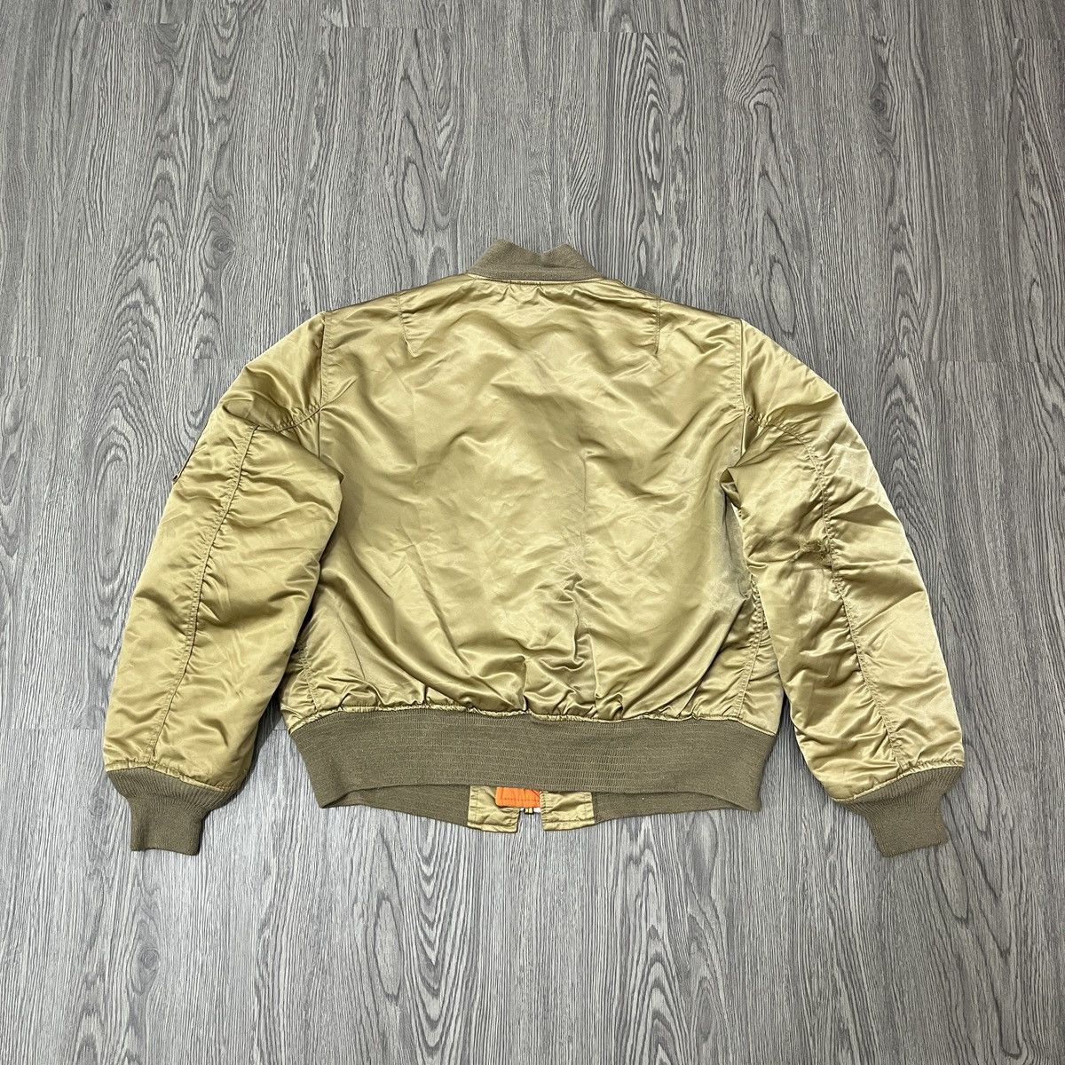 Alpha Industries Corinth Mfg.co - Vintage 80s Gold Ma-1 Fly Bomber Jacket Size US L / EU 52-54 / 3 - 9 Thumbnail