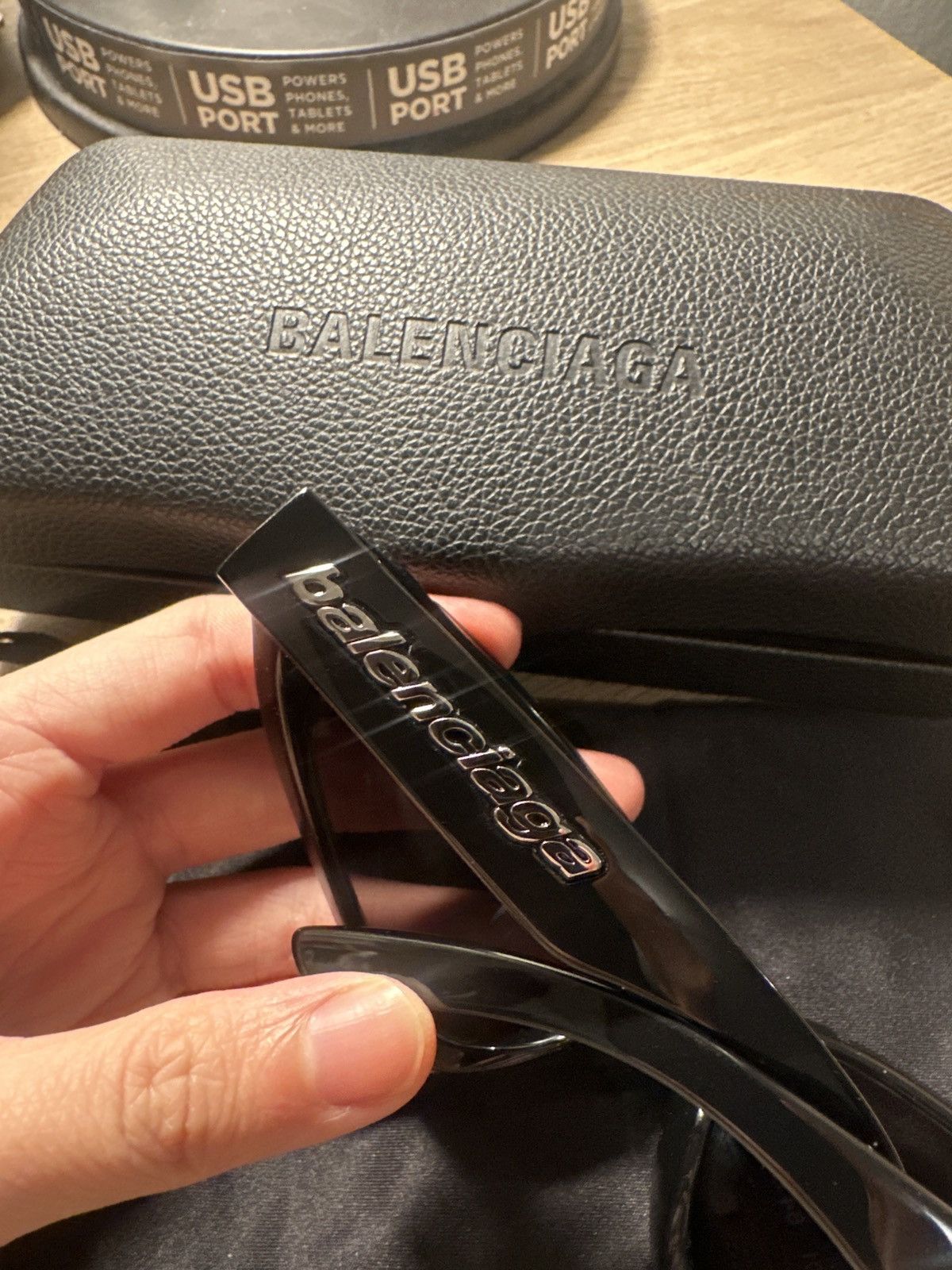 Balenciaga Black Exaggerated Sport Goggle Sunglasses Size ONE SIZE - 4 Thumbnail