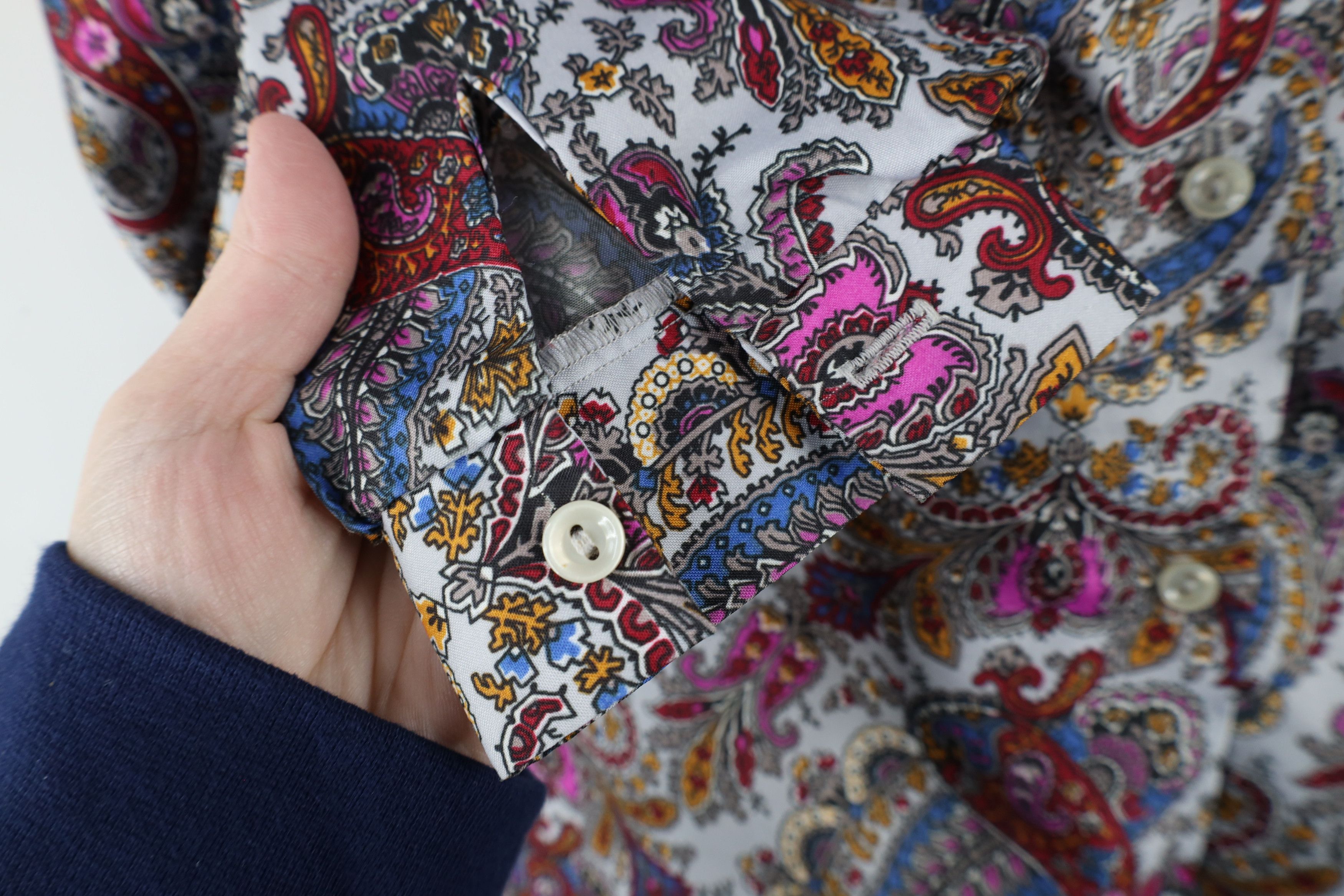 Vintage Vintage 70s Mid Century Modern MCM Paisley Button Shirt USA Size S / US 4 / IT 40 - 6 Thumbnail
