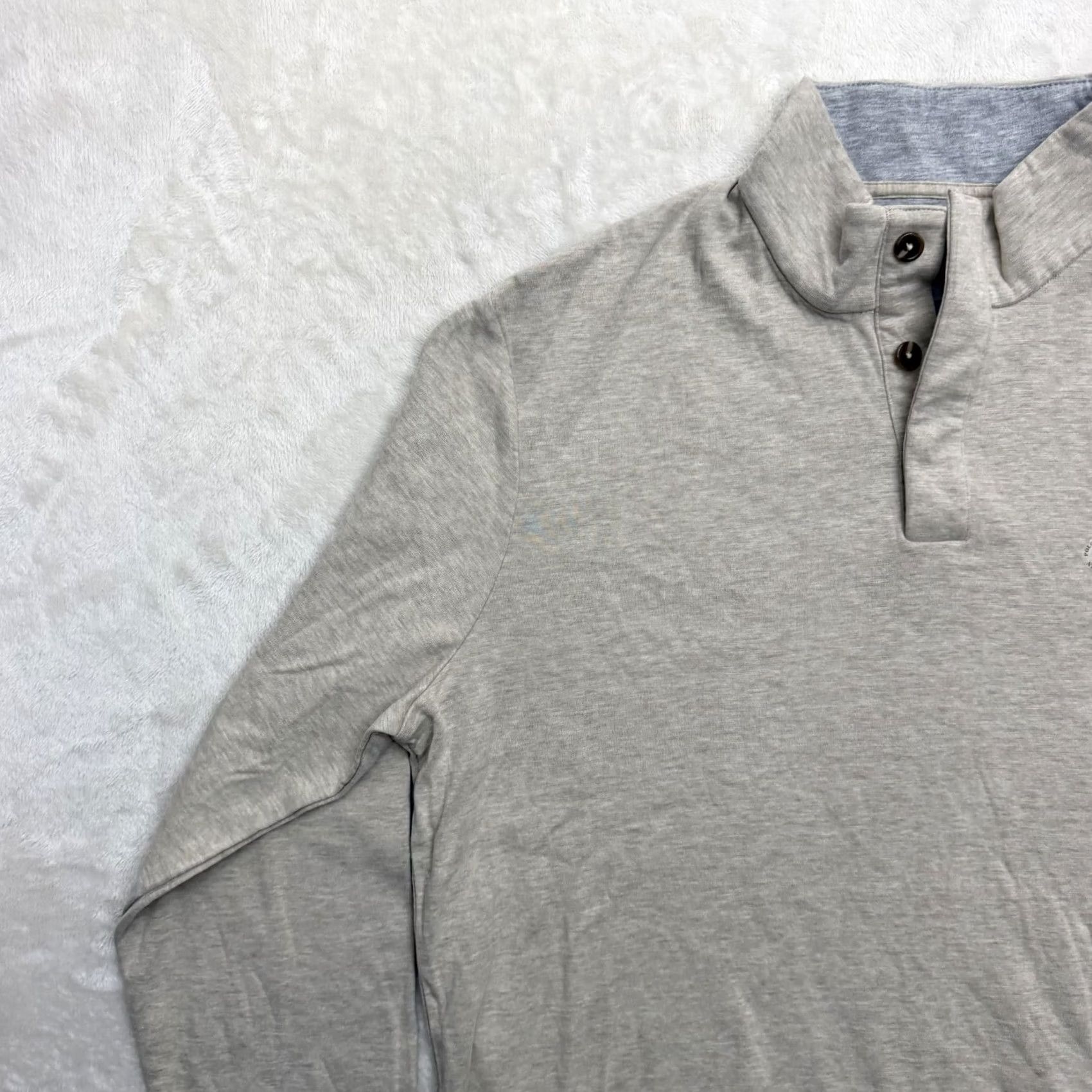 Polo Ralph Lauren Polo Ralph Lauren Sweatshirt Henley Mens L Gray Mock Neck Jersey Pony Logo Size US L / EU 52-54 / 3 - 7 Thumbnail