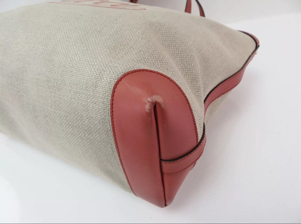 Gucci Women's Gucci Tote Bag Large Beige and Red Size ONE SIZE - 4 Thumbnail