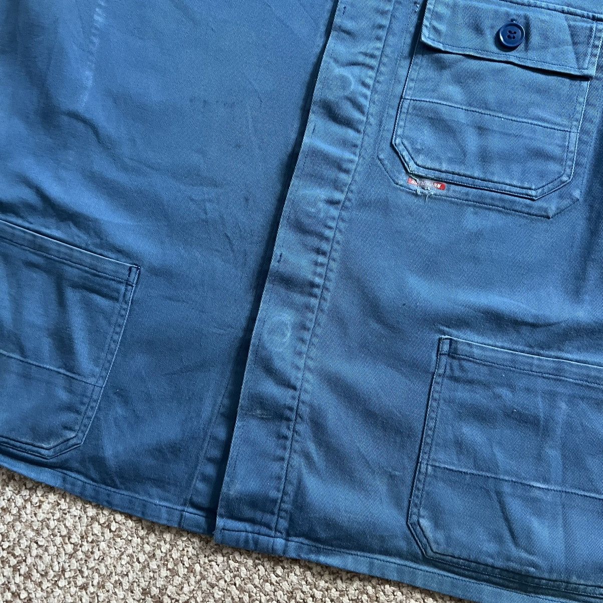 Vintage French faded cotton vintage workwear jacket Size US L / EU 52-54 / 3 - 6 Thumbnail