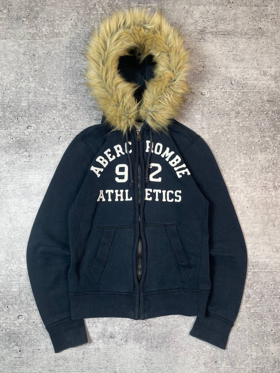 Abercrombie & Fitch Vintage Y2K Hollister Faux Fur Purple Hoodie 2