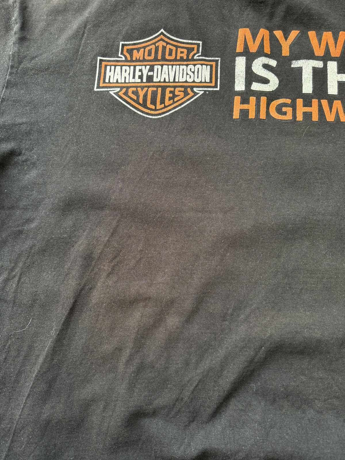 Harley Davidson × Vintage Vintage Harley Davidson Faded Black T-Shirt Size US XL / EU 56 / 4 - 6 Thumbnail