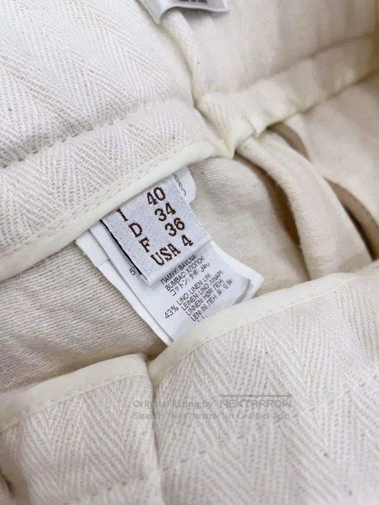 Brunello Cucinelli beige pleated casual pants with belt. Size US 38 / EU 54 - 4 Thumbnail