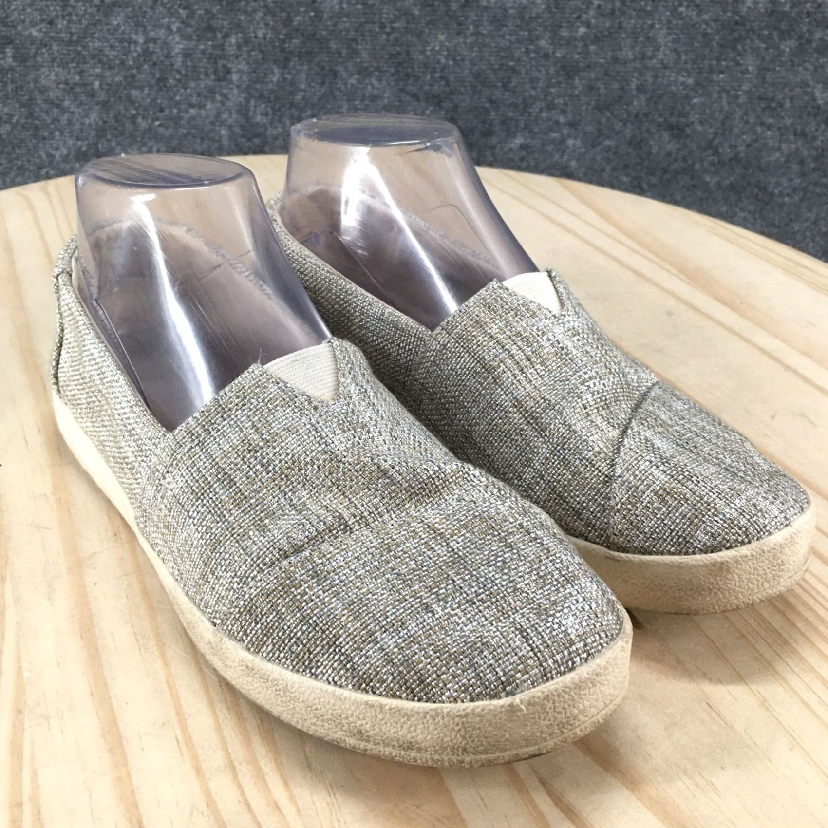 Toms TOMS Womens 7 Alpargata Loafer Flat Gray Comfort Slip On Casual Shoes Size M / US 6-8 / IT 42-44 - 3 Thumbnail