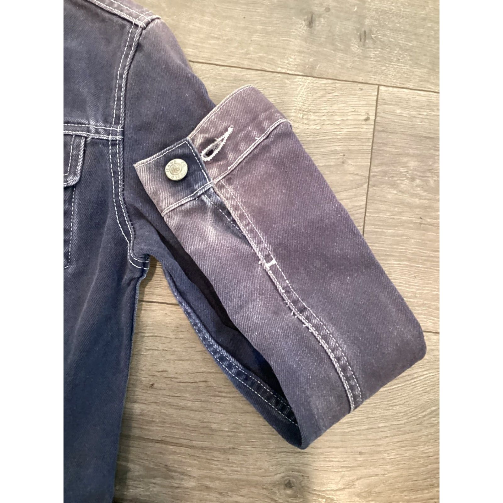 Polo Ralph Lauren VINTAGE Polo Ralph Lauren Jacket Women XS Blue Denim Dark Wash Button Short Length 90s Classic Designer Womens Size XS / US 0-2 / IT 36-38 - 4 Thumbnail