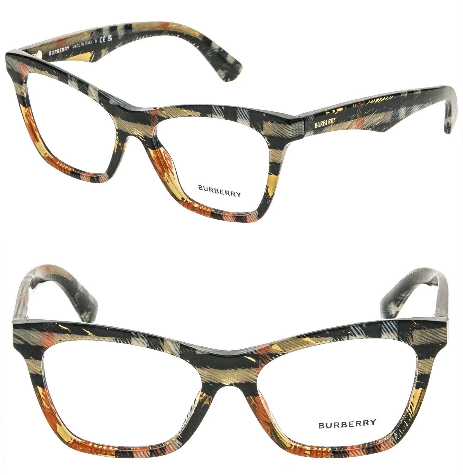 Burberry BURBERRY BE2416 Brown Check Classic Eyeglasses Optical 2416 Size ONE SIZE - 1 Thumbnail