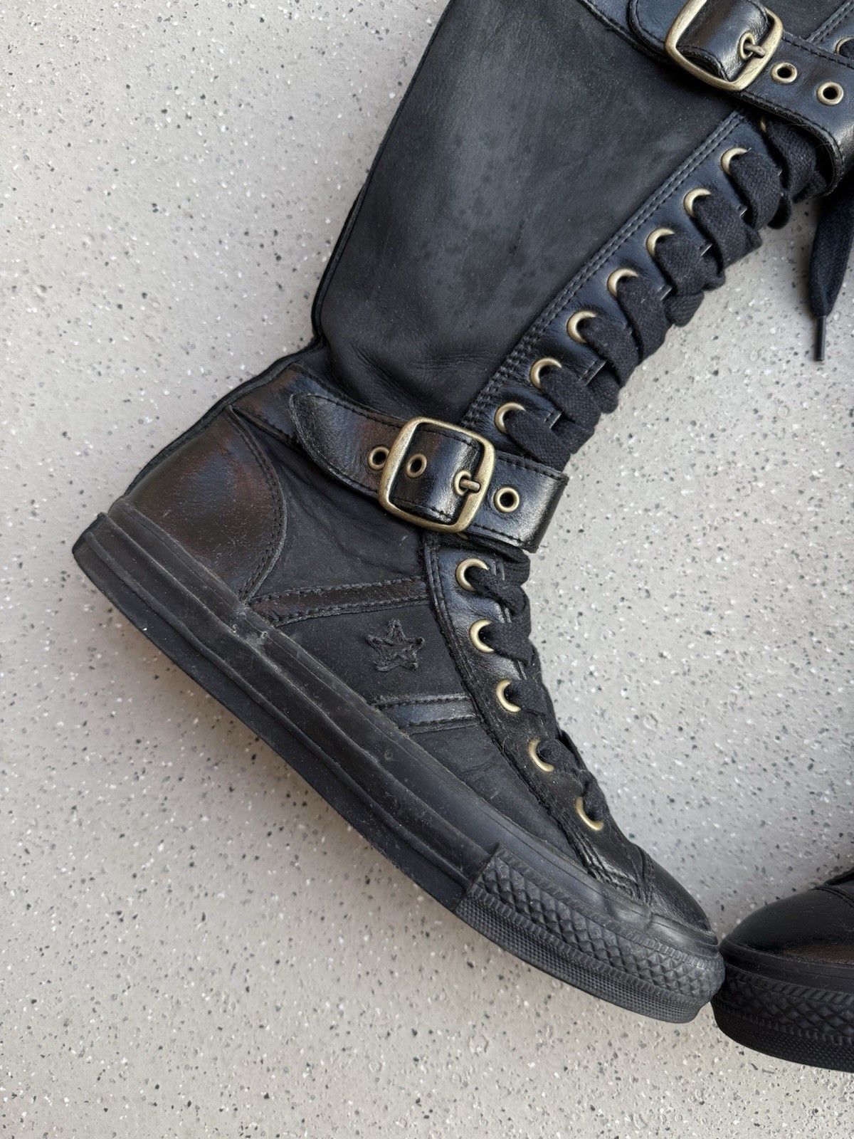 Converse Vintage Converse High Boxing Shoes Leather y2k Midcalf Size US 8 / IT 38 - 10 Thumbnail