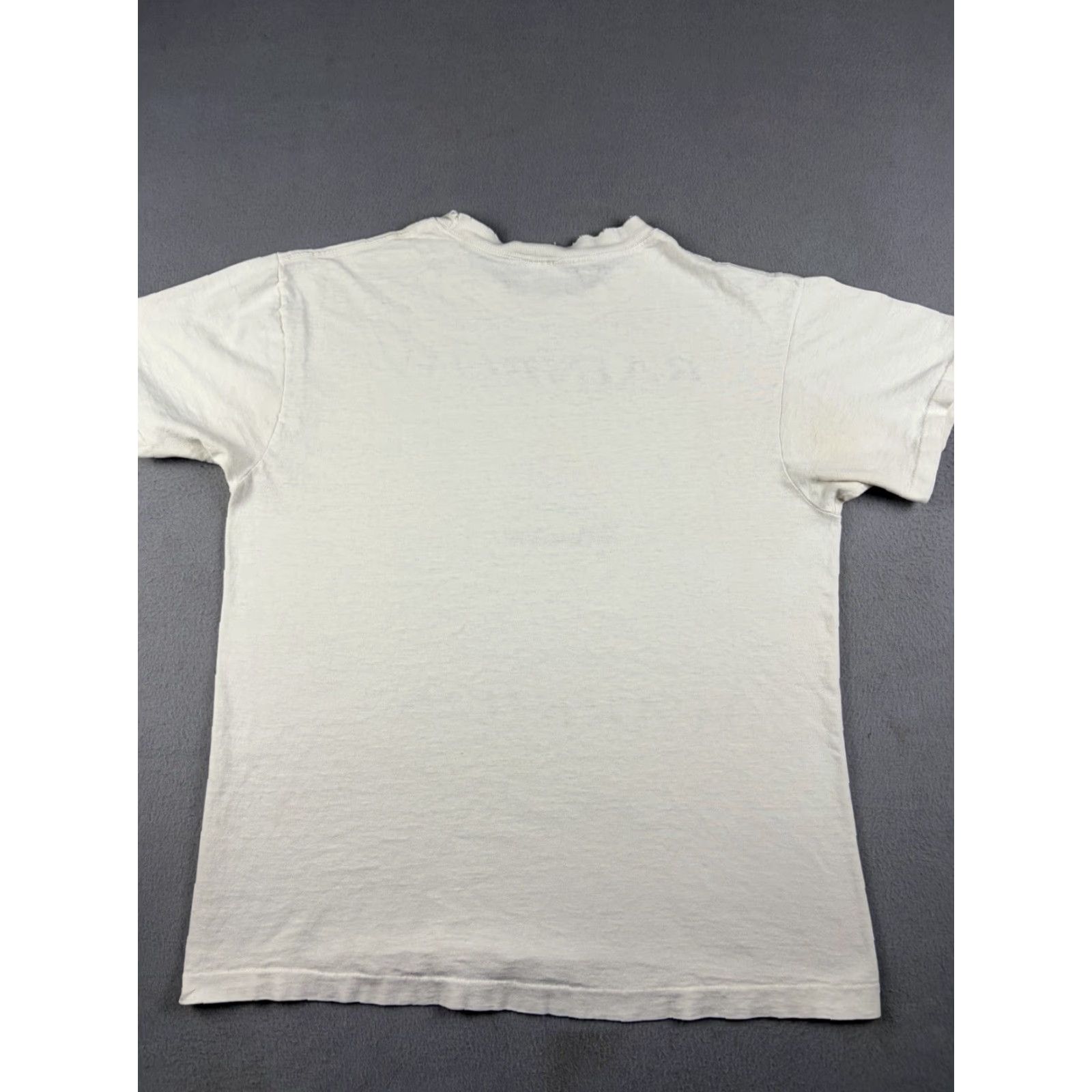 Anvil VINTAGE Greenpeace Rainbow Warrior Shirt Men’s Large White USA Made 80s Mens Size US L / EU 52-54 / 3 - 7 Thumbnail
