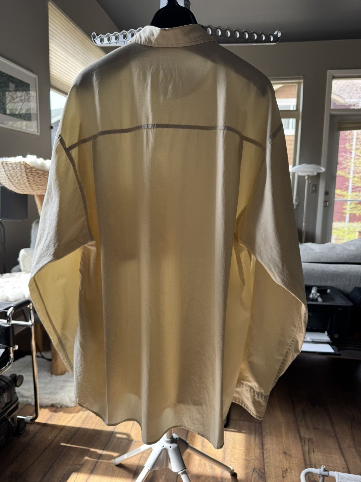 Auralee Auralee Washed Finx Twill Big Shirt in Light Beige Size 3 Size US S / EU 44-46 / 1 - 2 Thumbnail