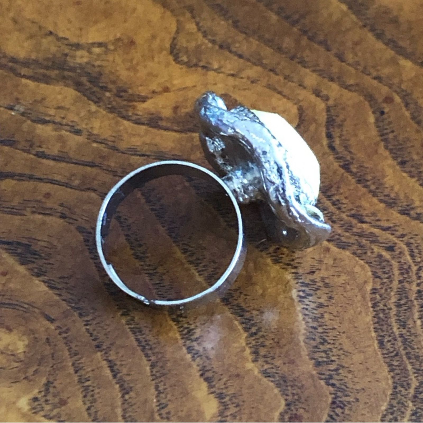 Vintage Vintage light lemon halo stone ring Size ONE SIZE - 3 Thumbnail