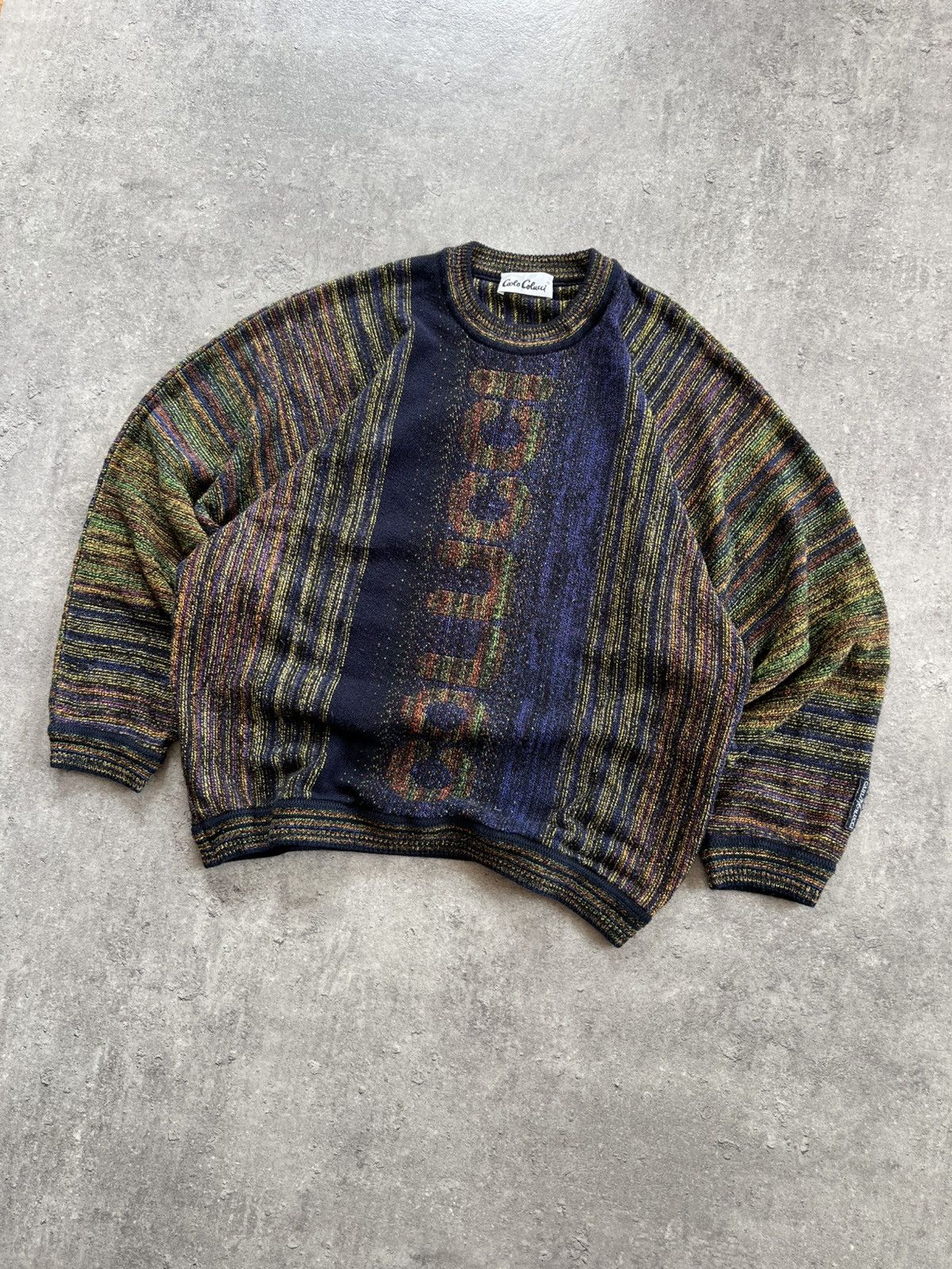 Carlo Colucci Carlo Colucci Coogi Style Sweater 90s Biggie Knit Vintage Size US XL / EU 56 / 4 - 4 Thumbnail