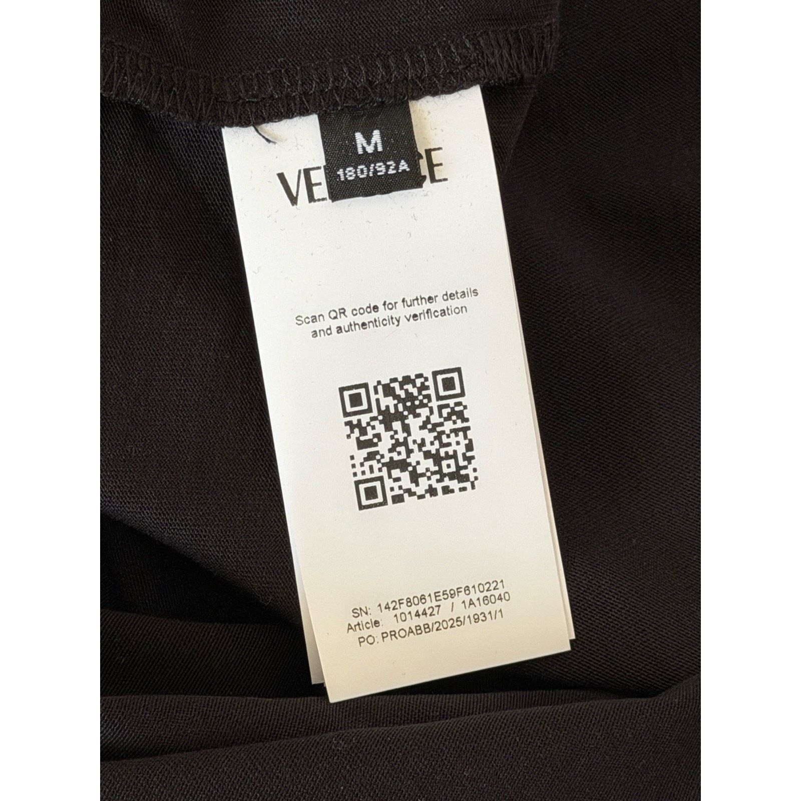 Versace Versace Print Cotton Jersey T-Shirt Black/White M 1014427 Size US M / EU 48-50 / 2 - 10 Thumbnail