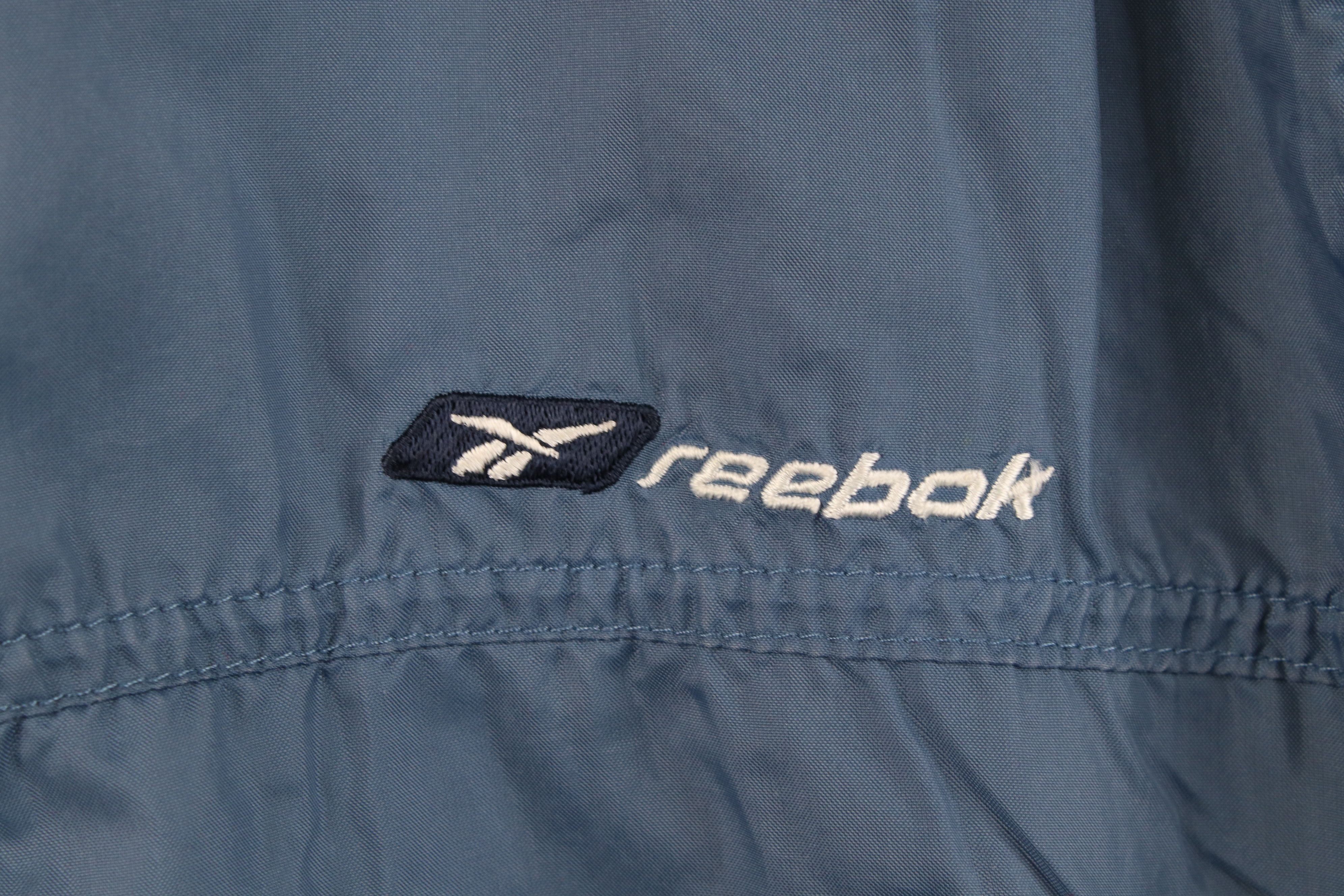Reebok Vintage 90s Y2K Reebok Spell Lined Windbreaker Jacket Blue Size US L / EU 52-54 / 3 - 4 Thumbnail