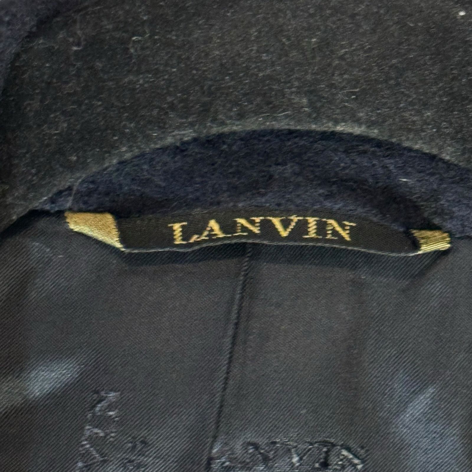 Lanvin LANVIN CLASSIQUE Pure Wool Overcoat 48R Italy Black Coat Size US M / EU 48-50 / 2 - 21 Thumbnail
