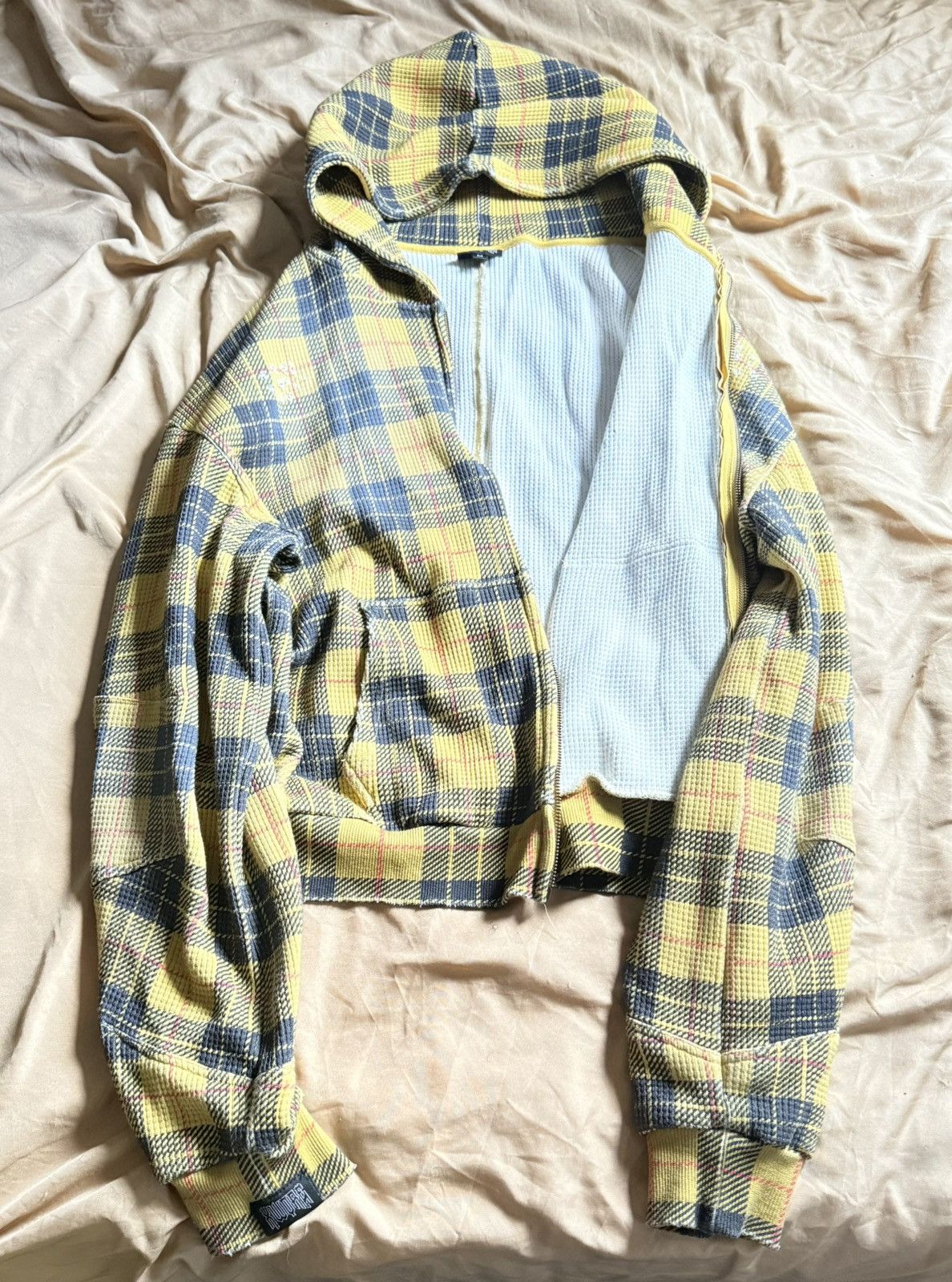 Other Xwore Tartan Yellow Plaid Zip-Up Hoodie | Grailed