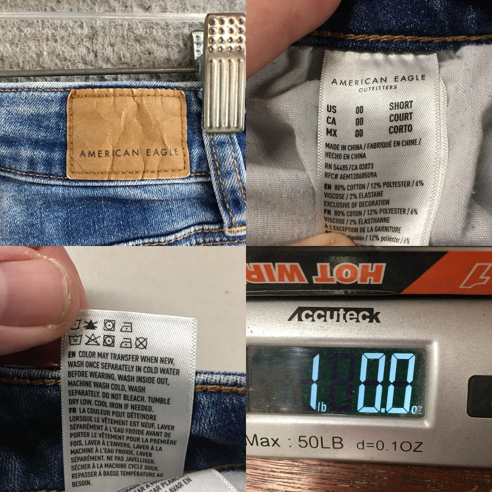 American Eagle Outfitters American Eagle Jeans Womens 00 Short Skinny Low Rise Zip Fly Distressed Blue Jeans Size 24" / US 00 / IT 34 - 11 Thumbnail