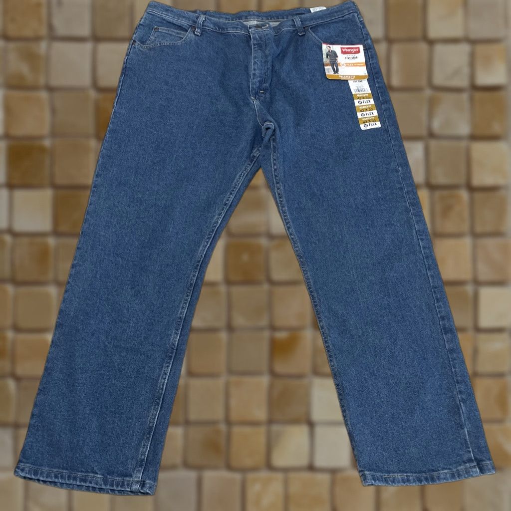 Wrangler VINTAGE Wrangler Men's Jeans Relaxed Fit 42x30 Blue Cowboy Denim Cotton Blend 90s Straight Size US 42 / EU 58 - 1 Thumbnail