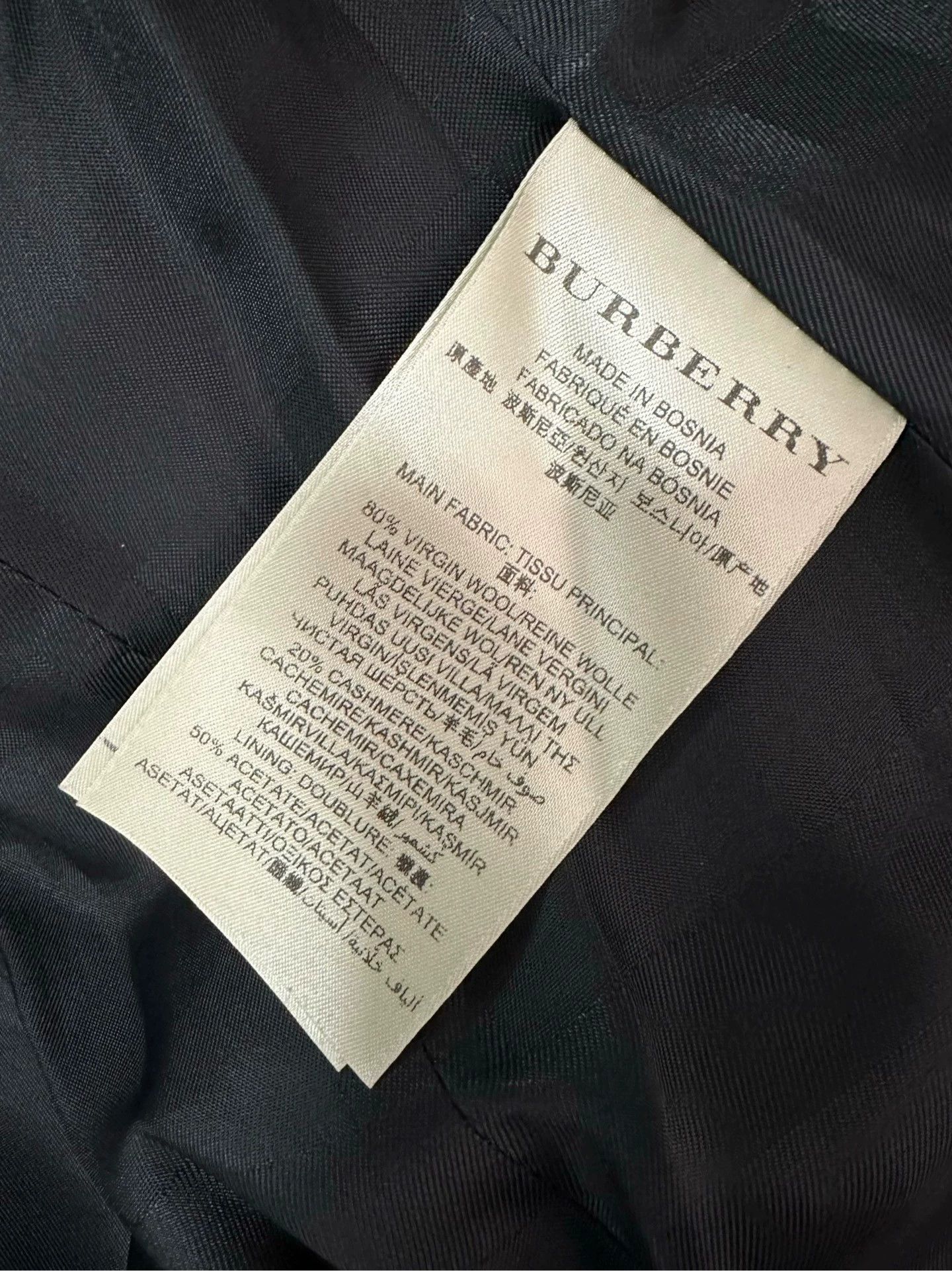 Burberry Burberry DB Cashmere Wool Blend Women's Black Coat Size XS / US 0-2 / IT 36-38 - 9 Thumbnail